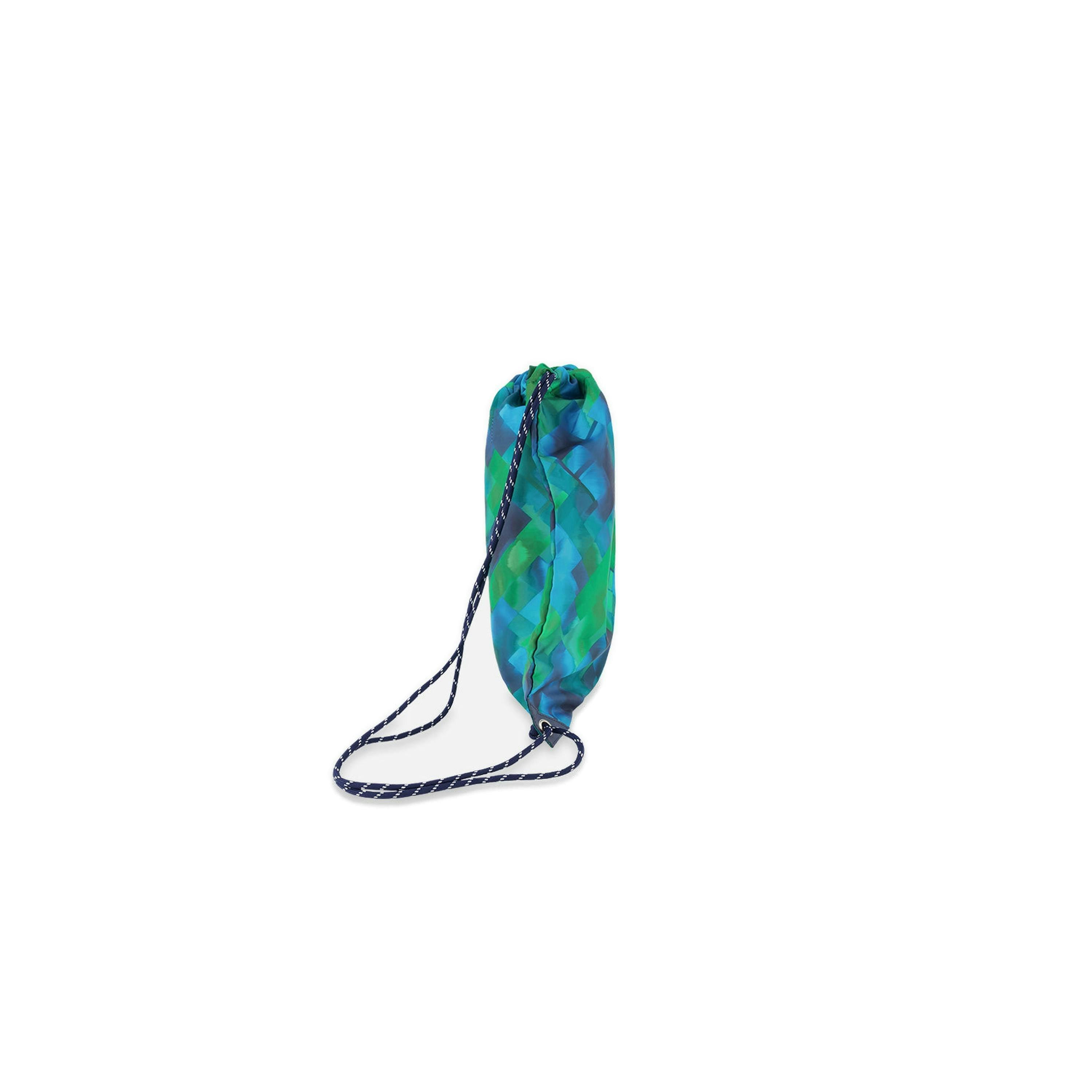 Drawstring Bag Blue Diamond Print , view 2 of 4