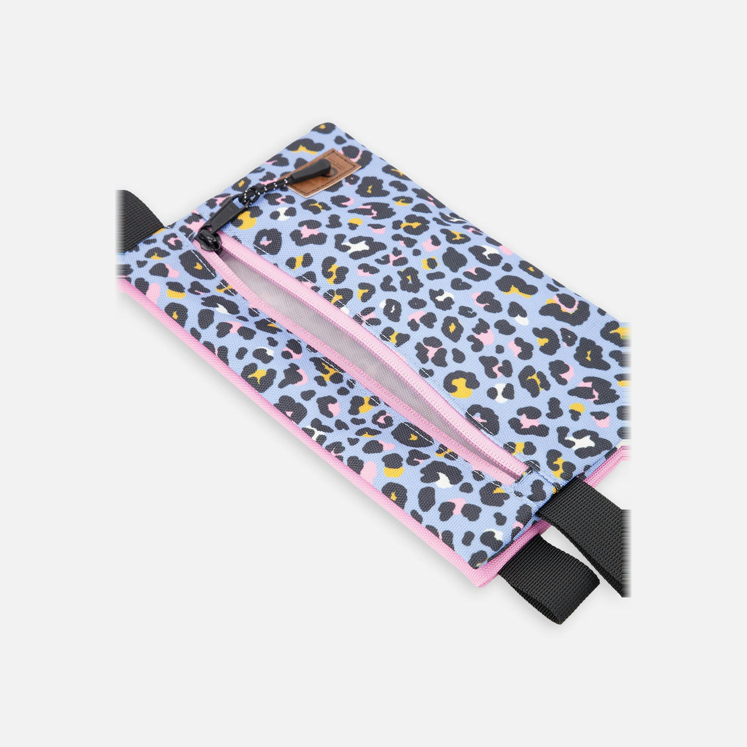 Pencil Case Blue Leopard Print , view 2 of 4