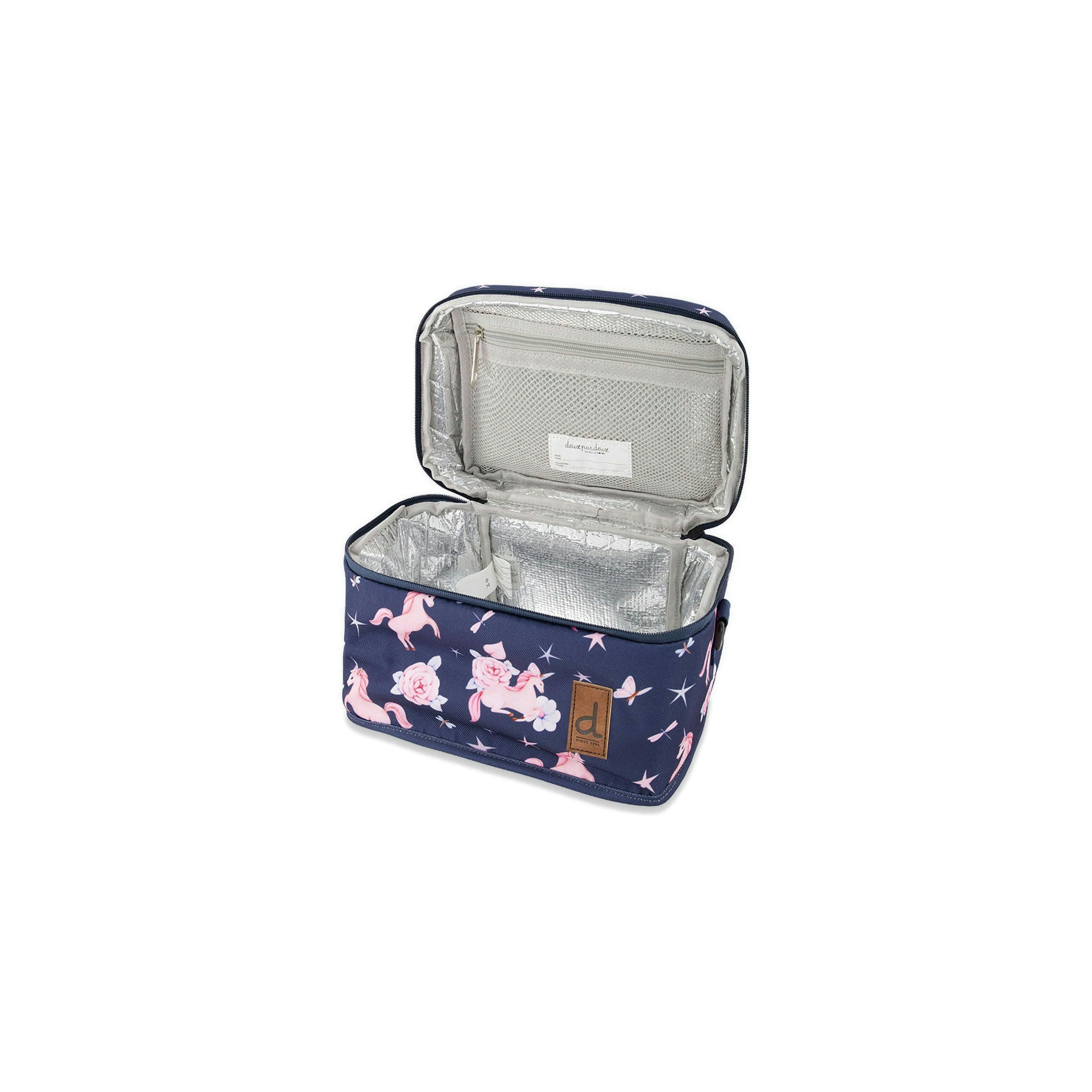 Lunch Box Navy Unicorn Print , view 3 of 4