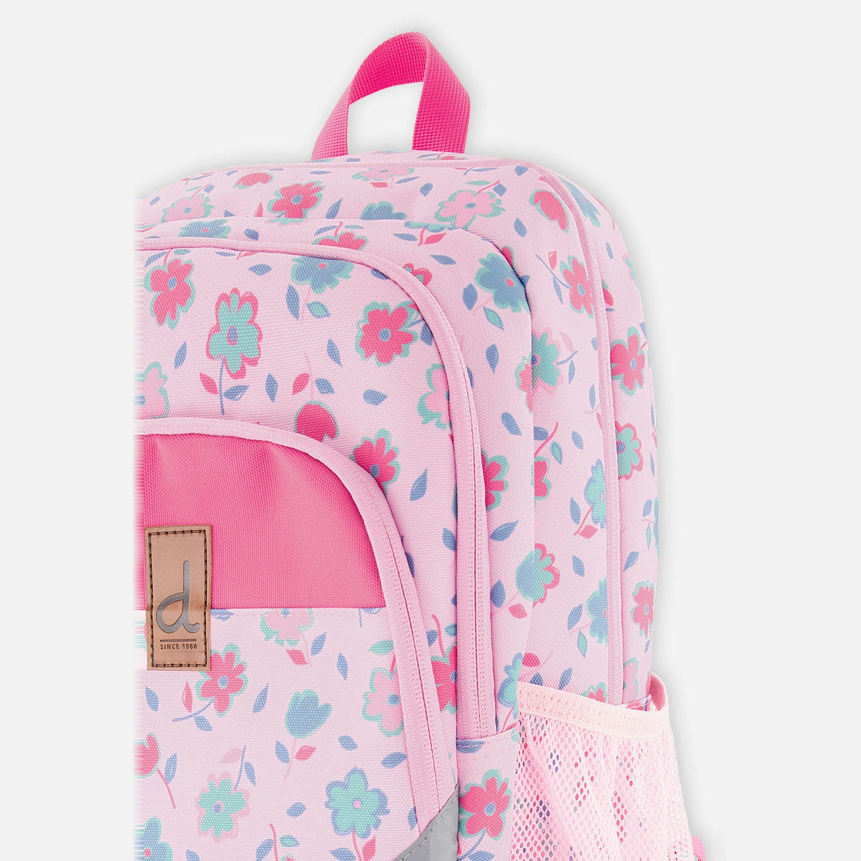Little Kids Backpack Pink Printed Flowers , view 2 of 3