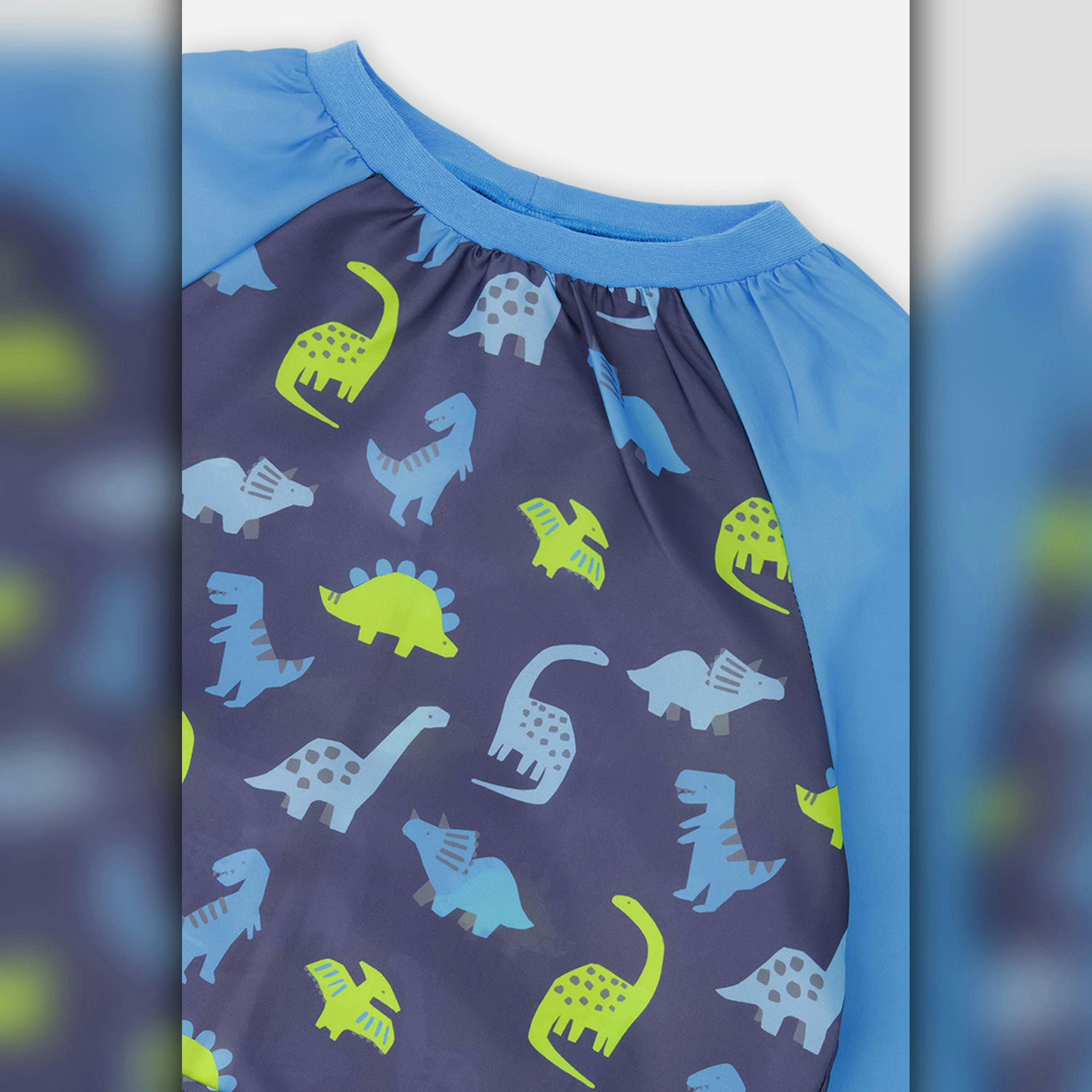 Apron Blue Printed Dinos , view 2 of 2