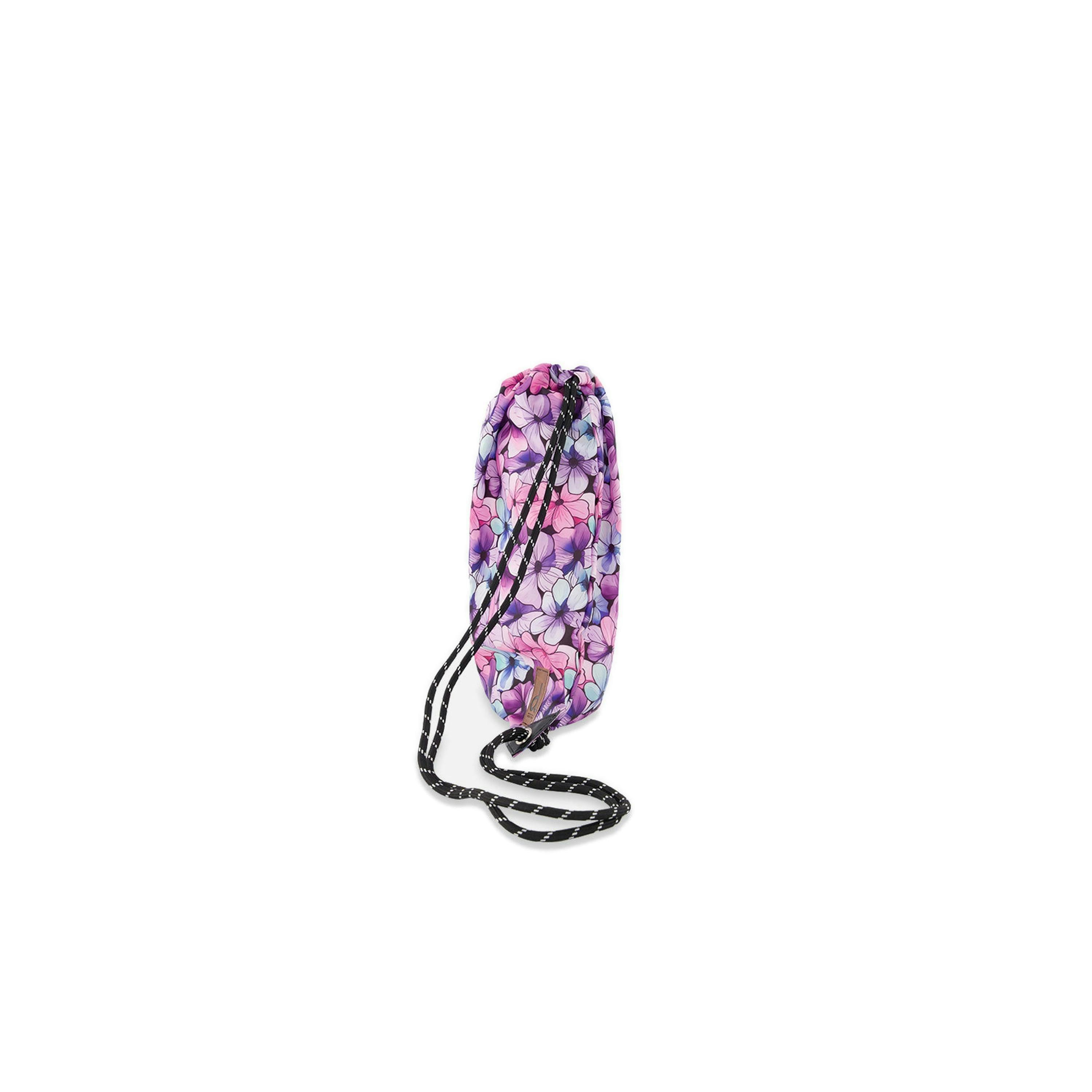Drawstring Bag Black Floral Print , view 2 of 4