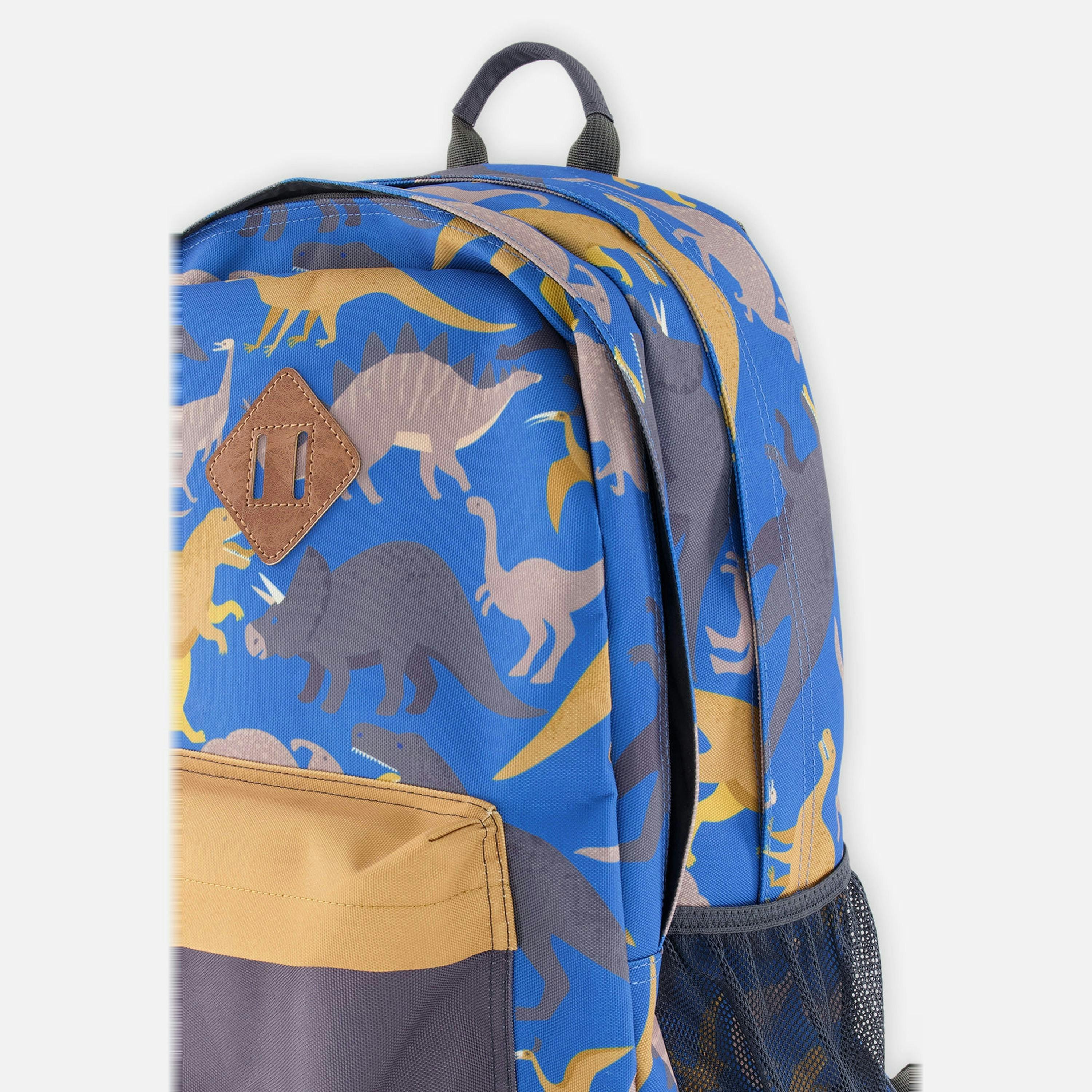 Kids Backpack Blue Dinosaur Print , view 4 of 5
