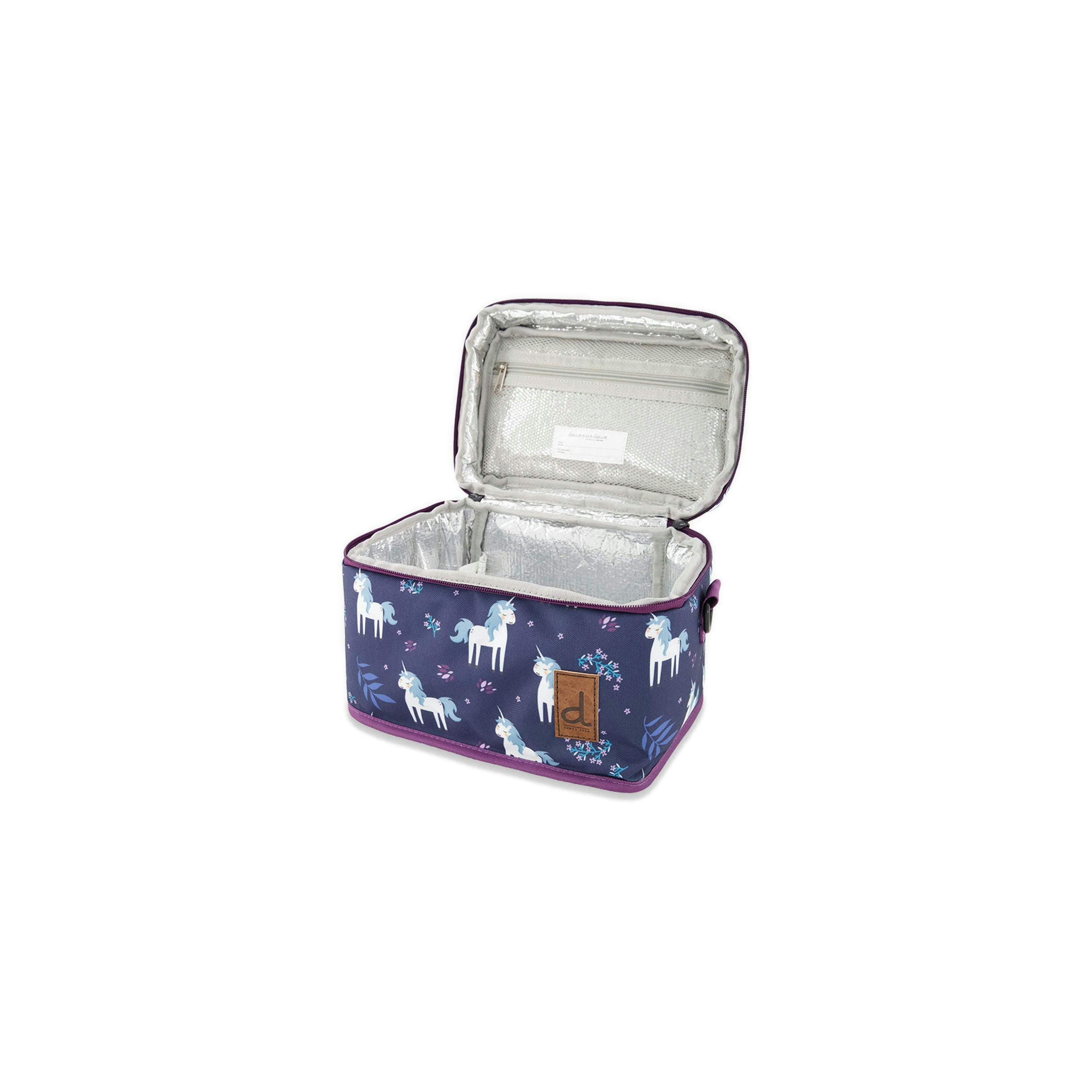 Lunch Box Blue And Purple Unicorn Print , view 4 of 5