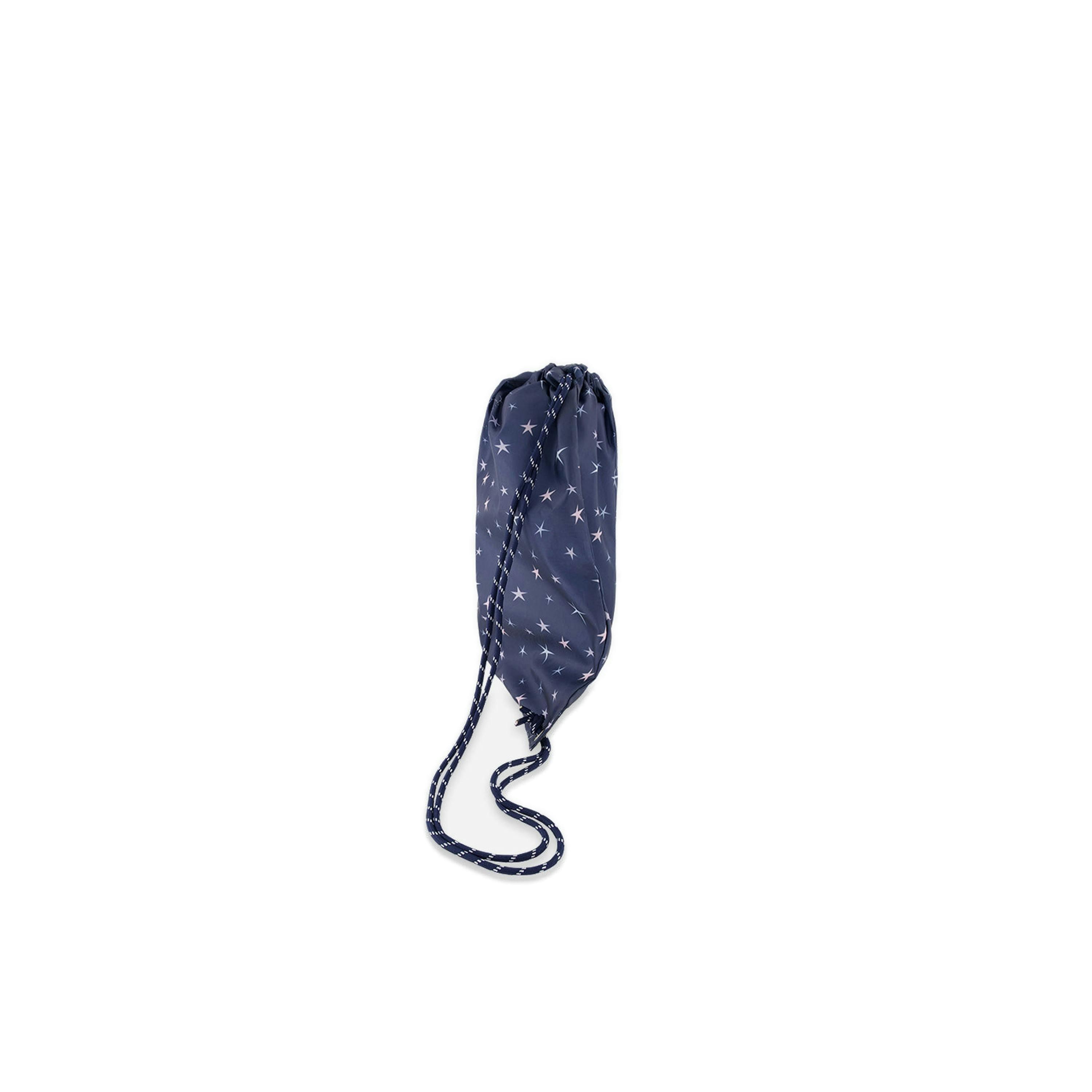 Drawstring Bag Navy With Star Print , view 2 of 4