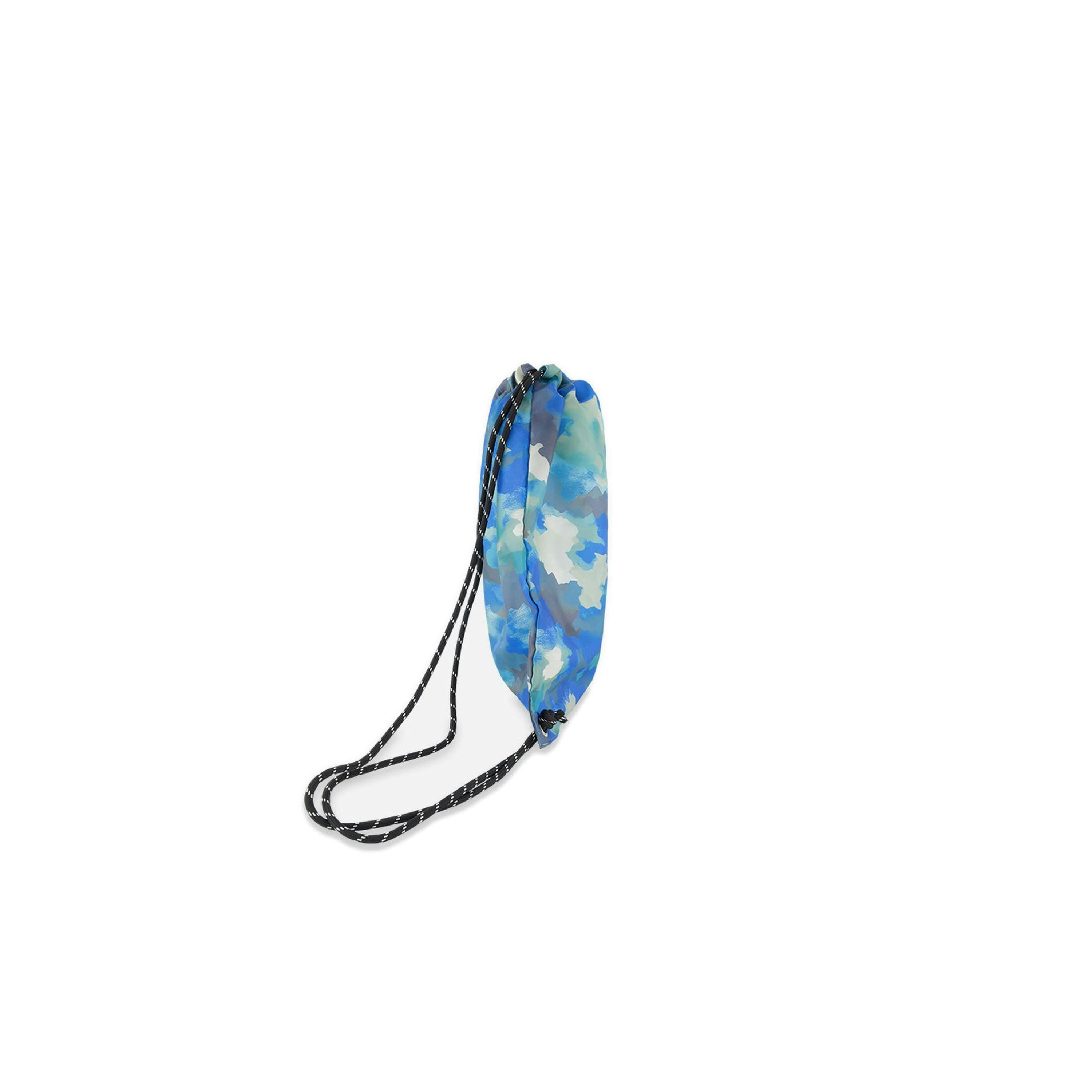 Drawstring Bag Blue And Grey Camouflage , view 3 of 5