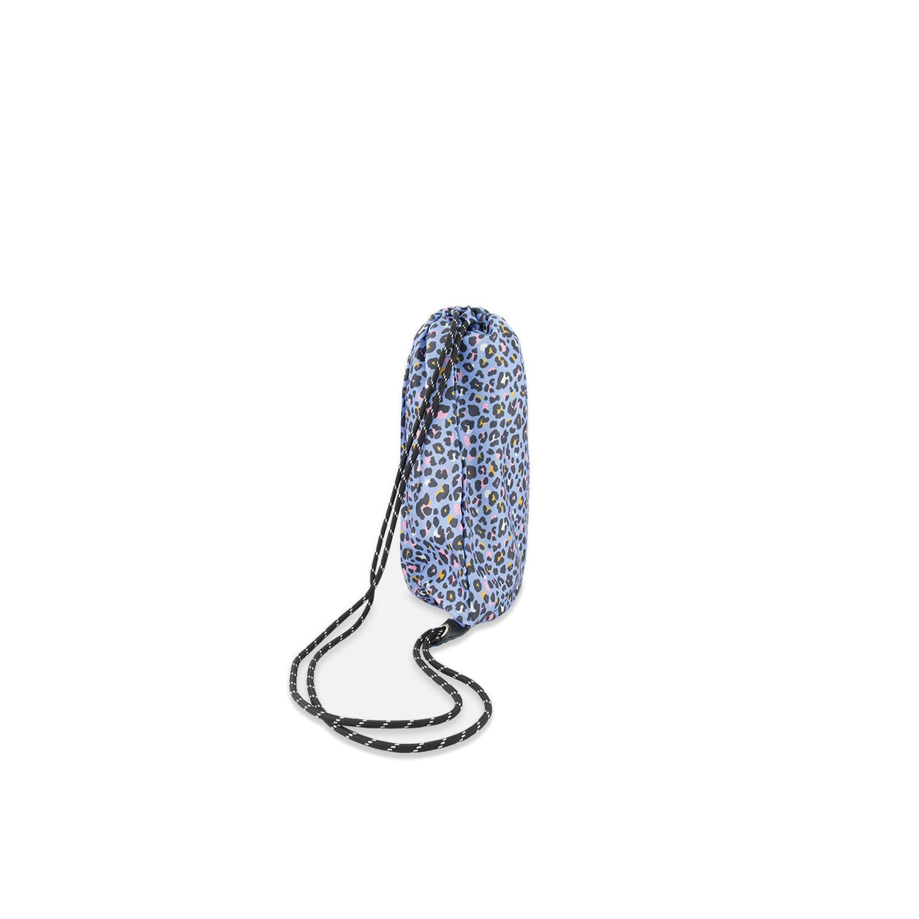 Drawstring Bag Blue Leopard Print , view 2 of 4