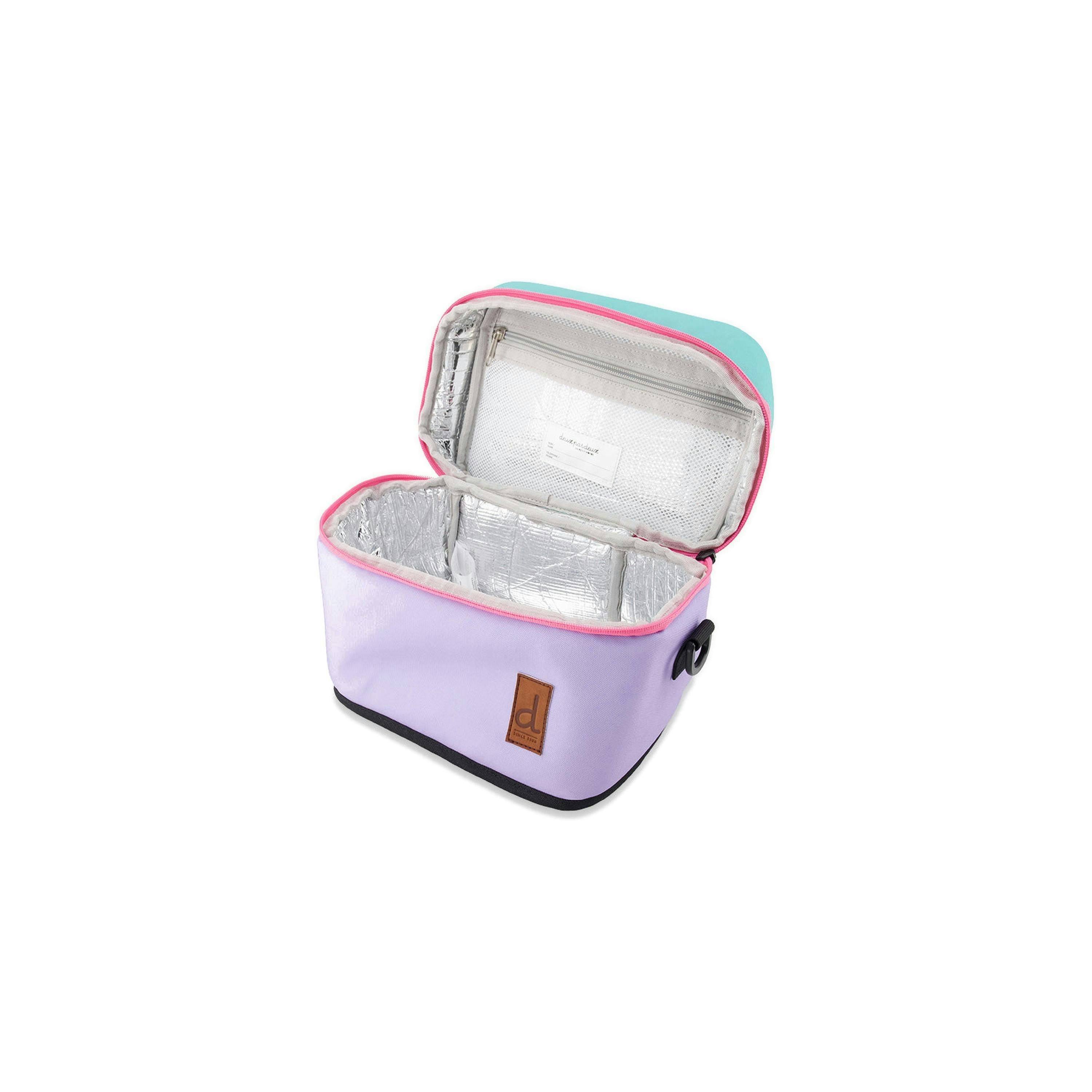 Lunch Box Turquoise Blue, Pink And Mauve , view 3 of 4