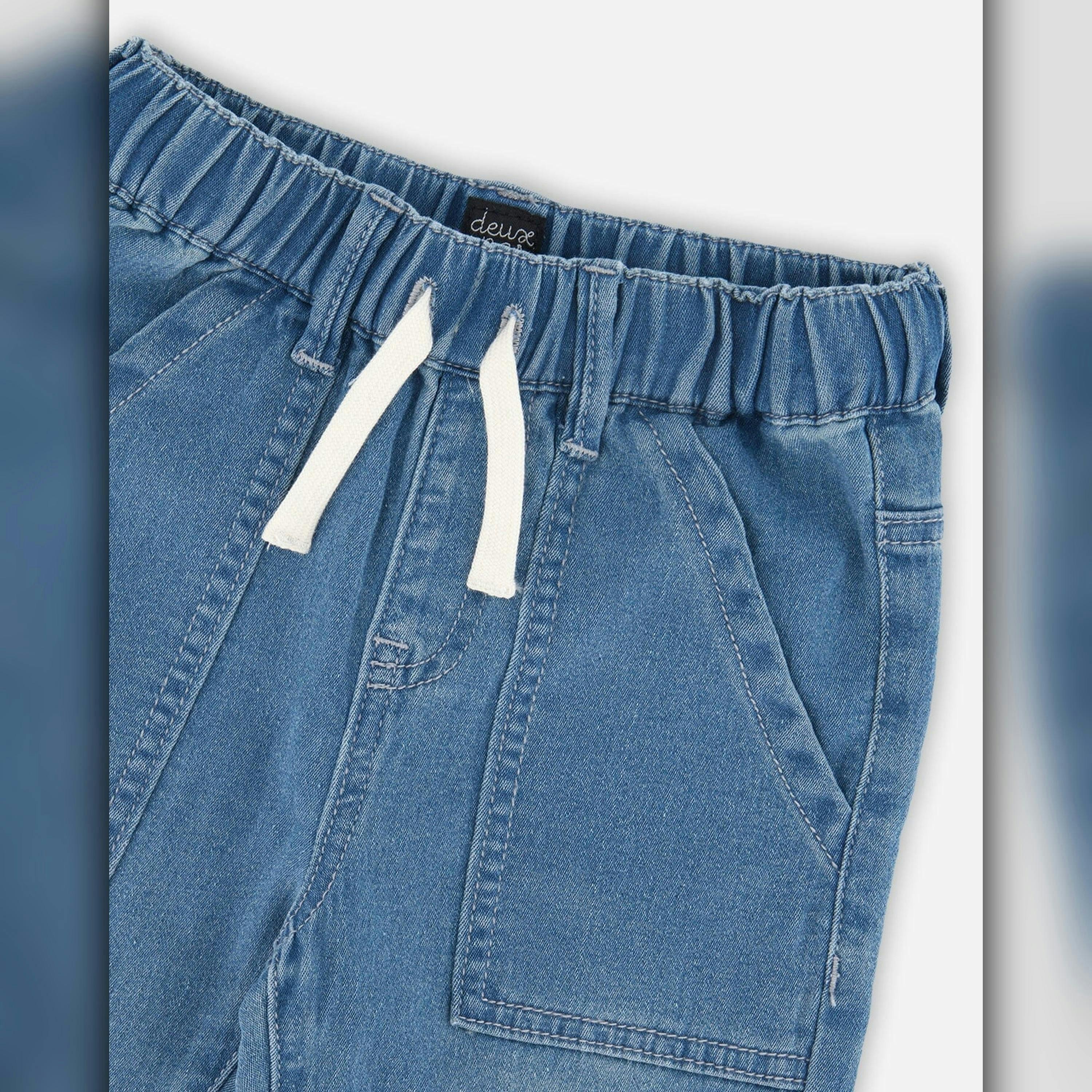 Stretch French Terry Denim Jogger Light Blue , view 2 of 2