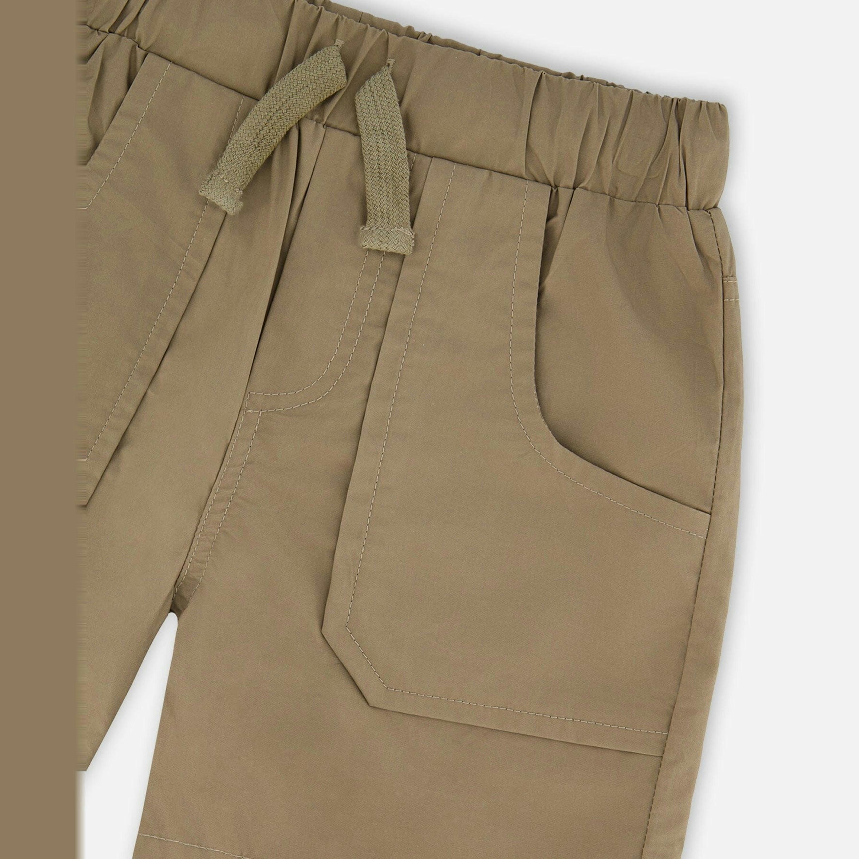 Parachute Shorts With Patch Pockets Beige , view 5 of 5