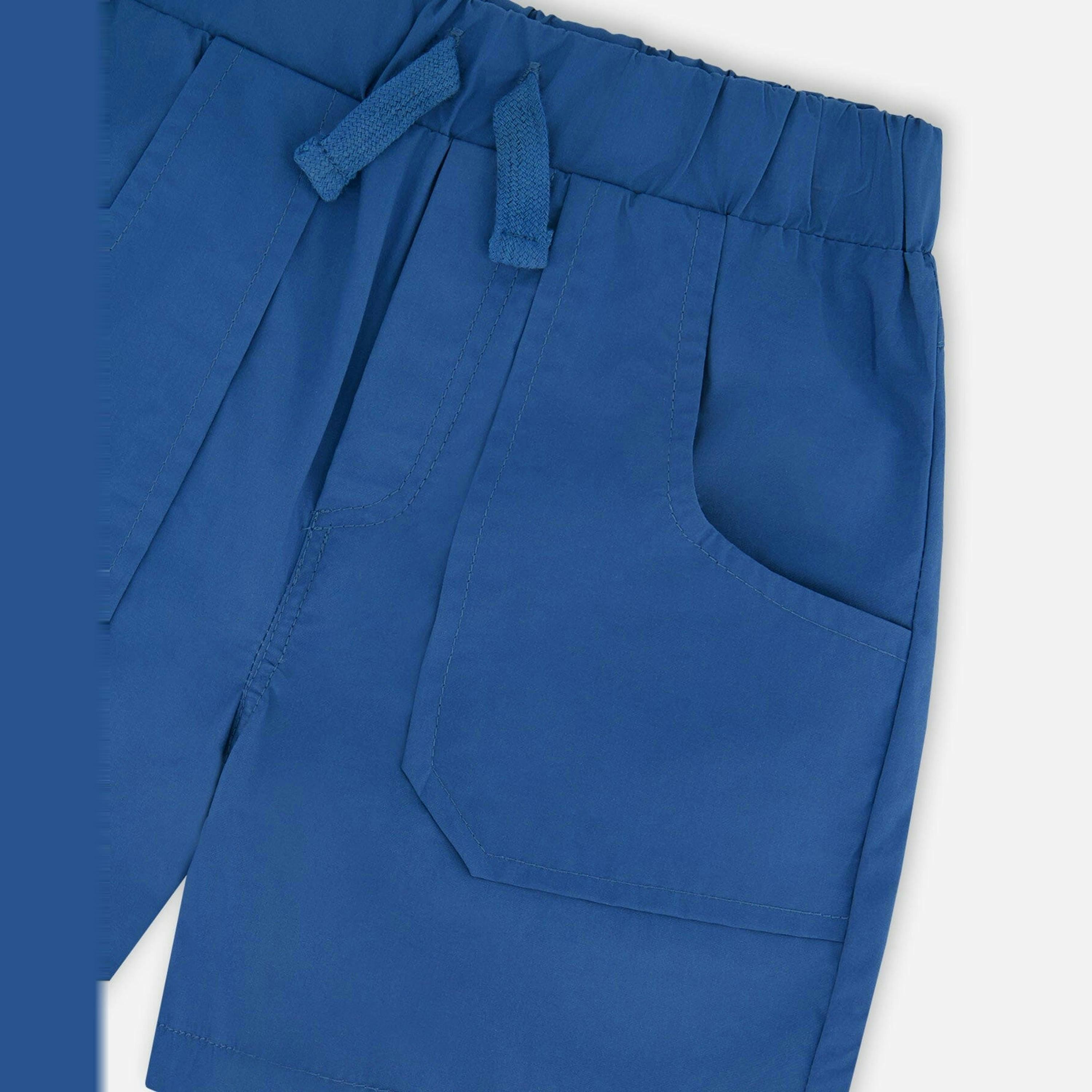 Parachute Shorts With Patch Pockets Dark Blue , view 5 of 5