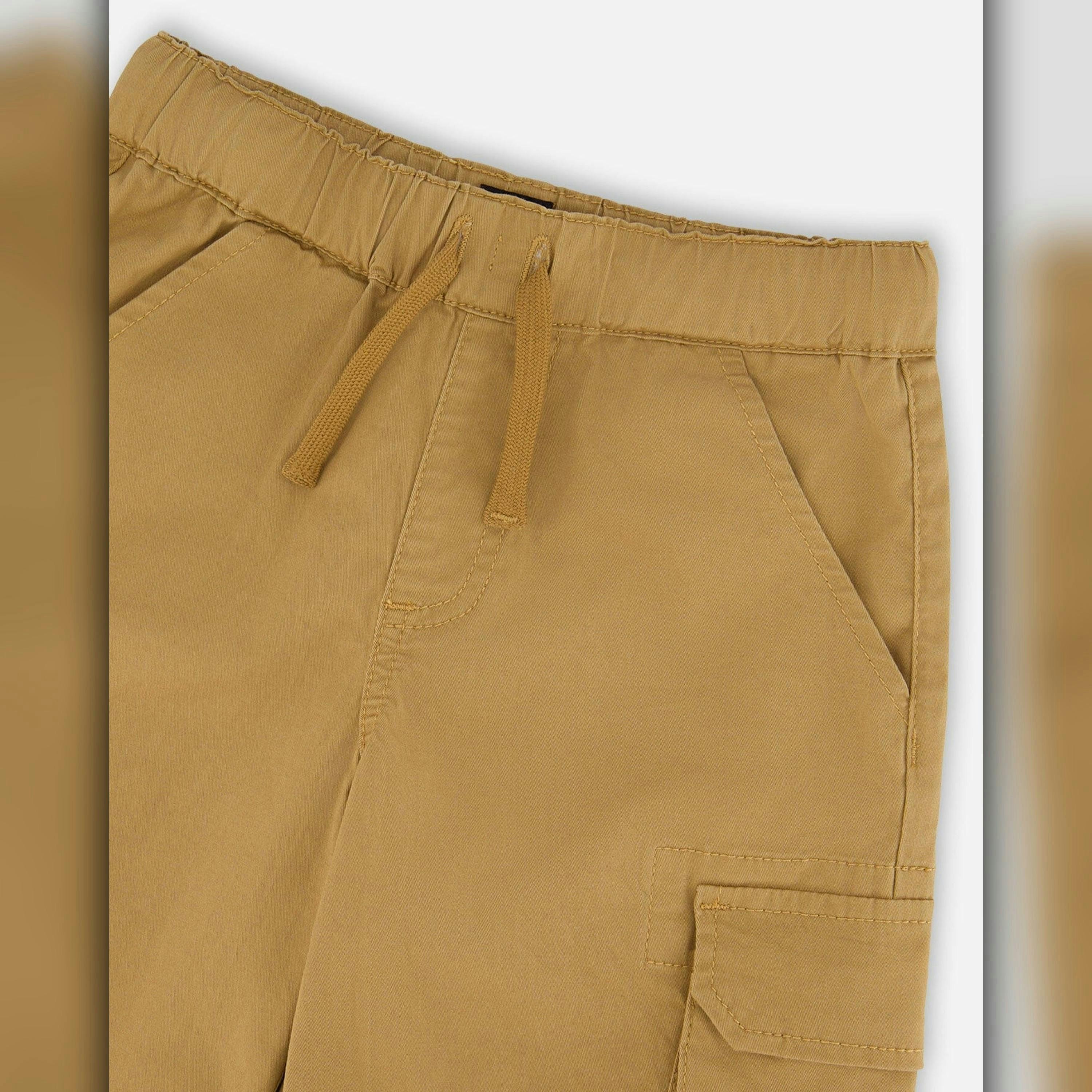 Stretch Twill Bermuda With Cargo Pockets Beige , view 5 of 5