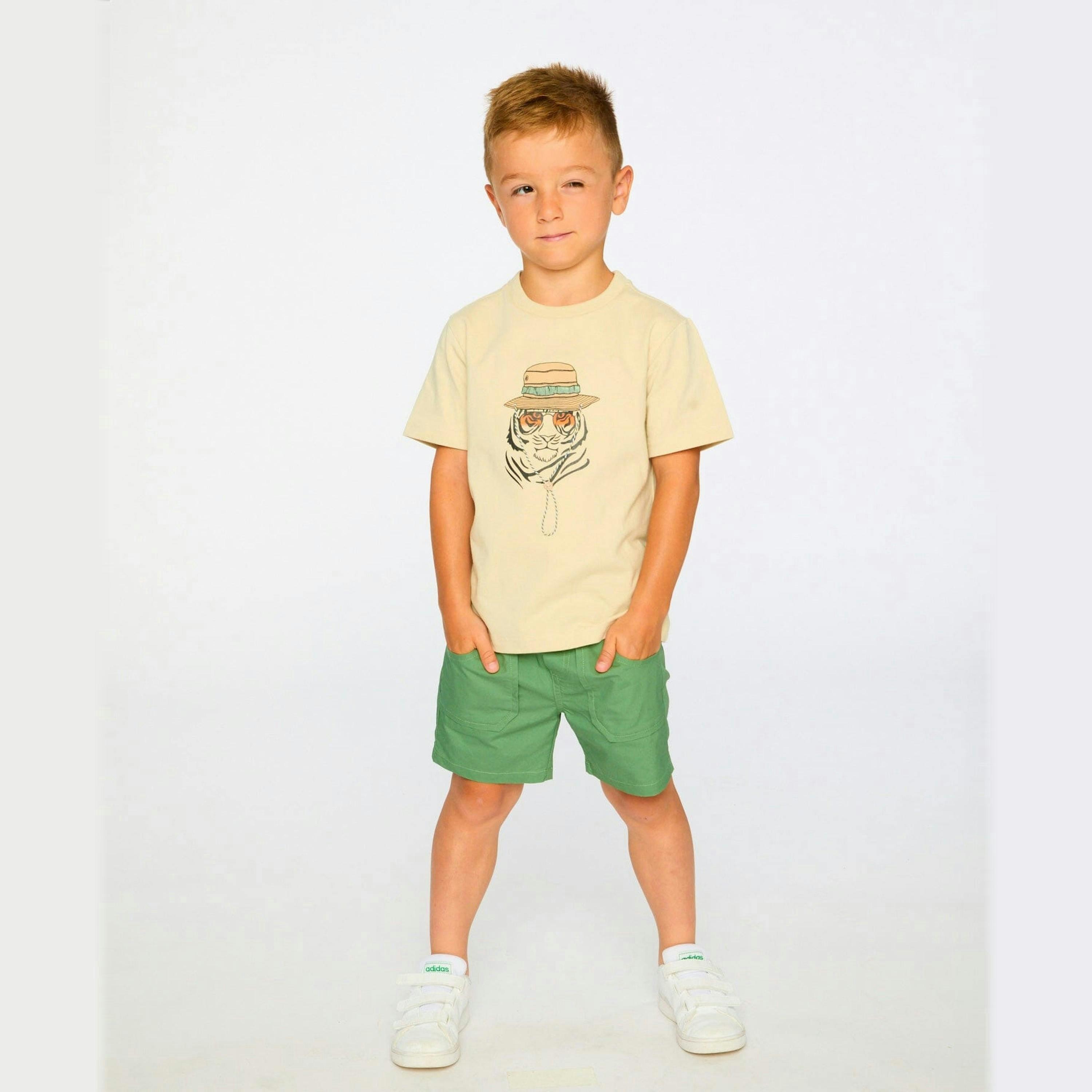 Parachute Shorts With Patch Pockets Green , view 2 of 4