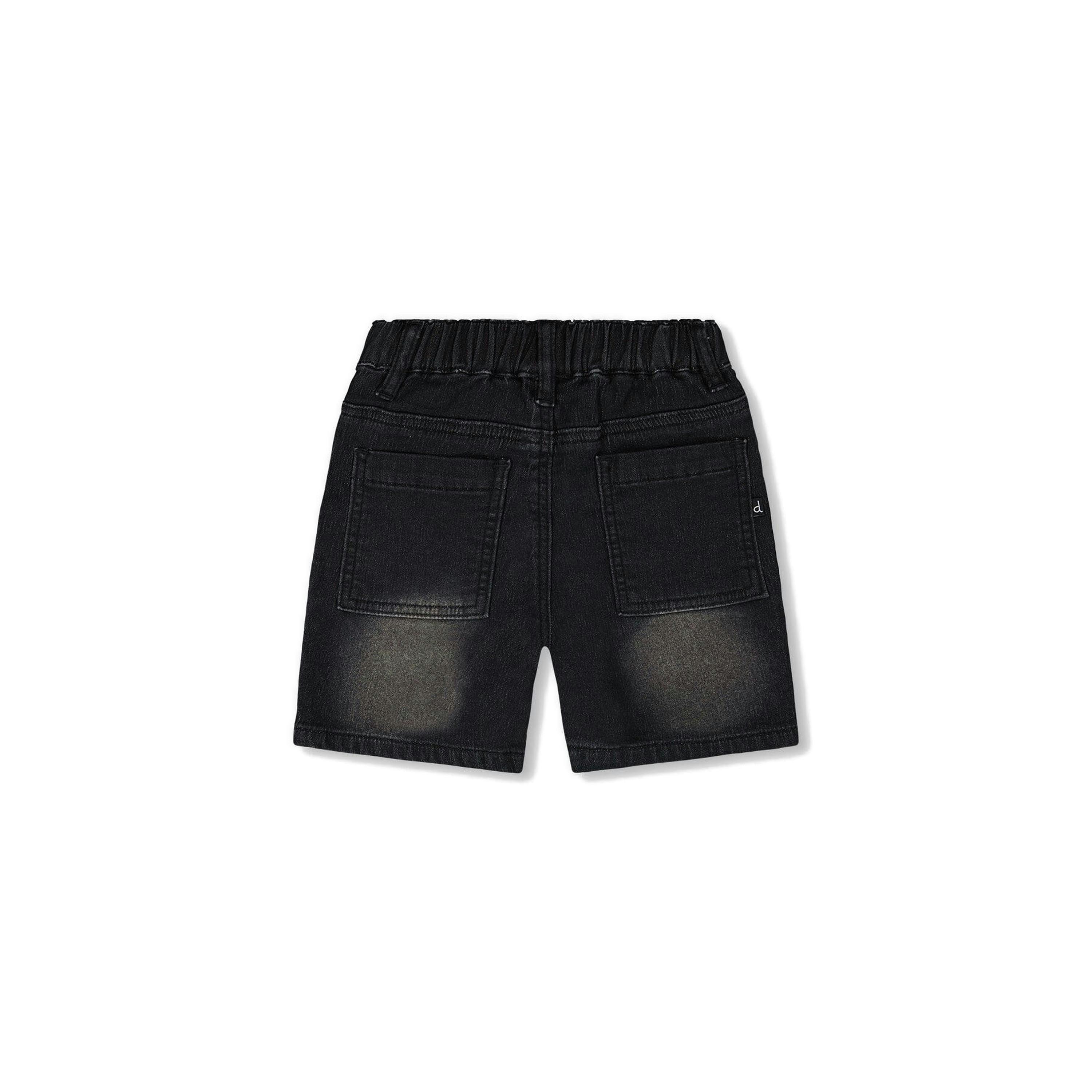 French Terry Grey Denim Shorts , view 4 of 5