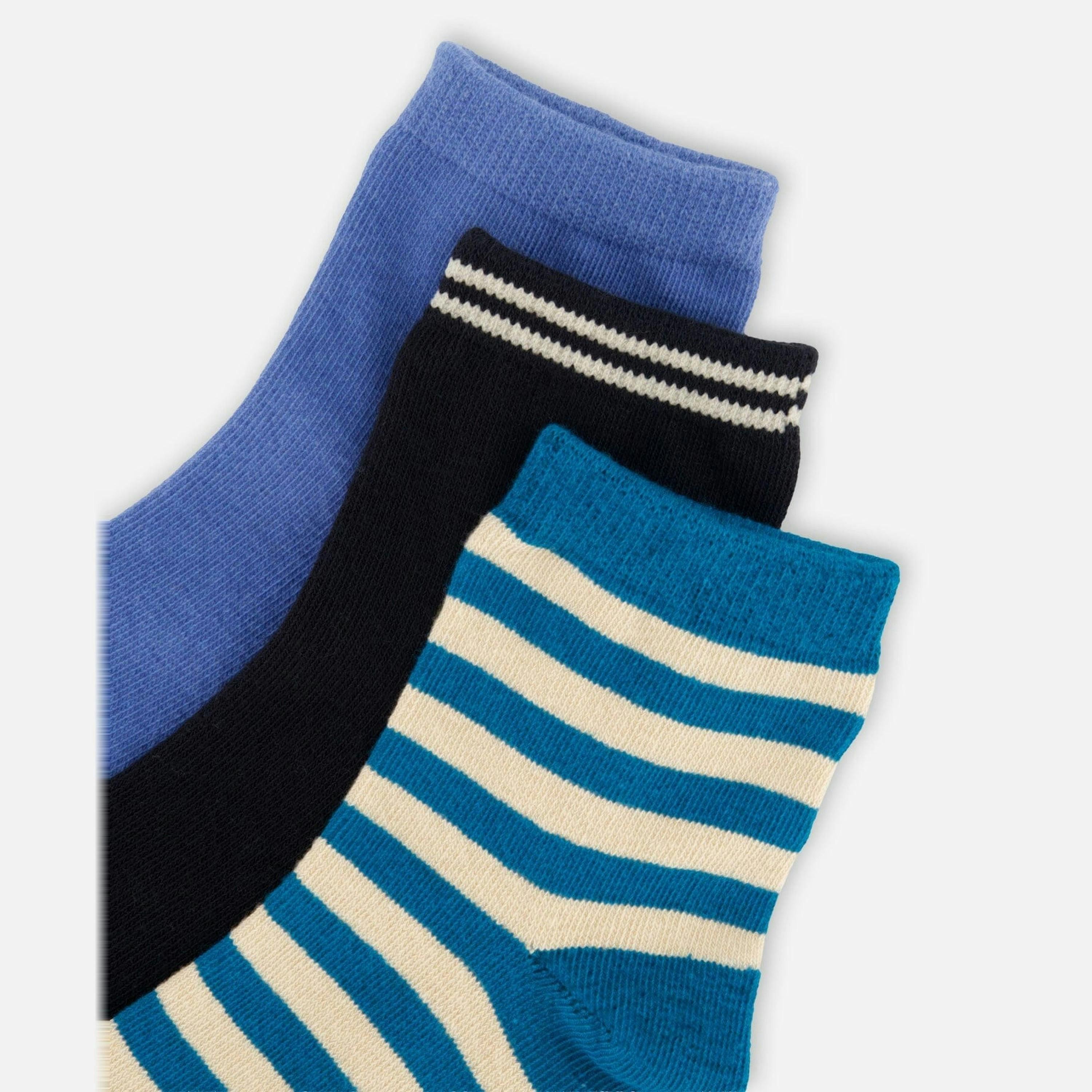 Socks (3 Pairs) Set Striped Green , view 2 of 3