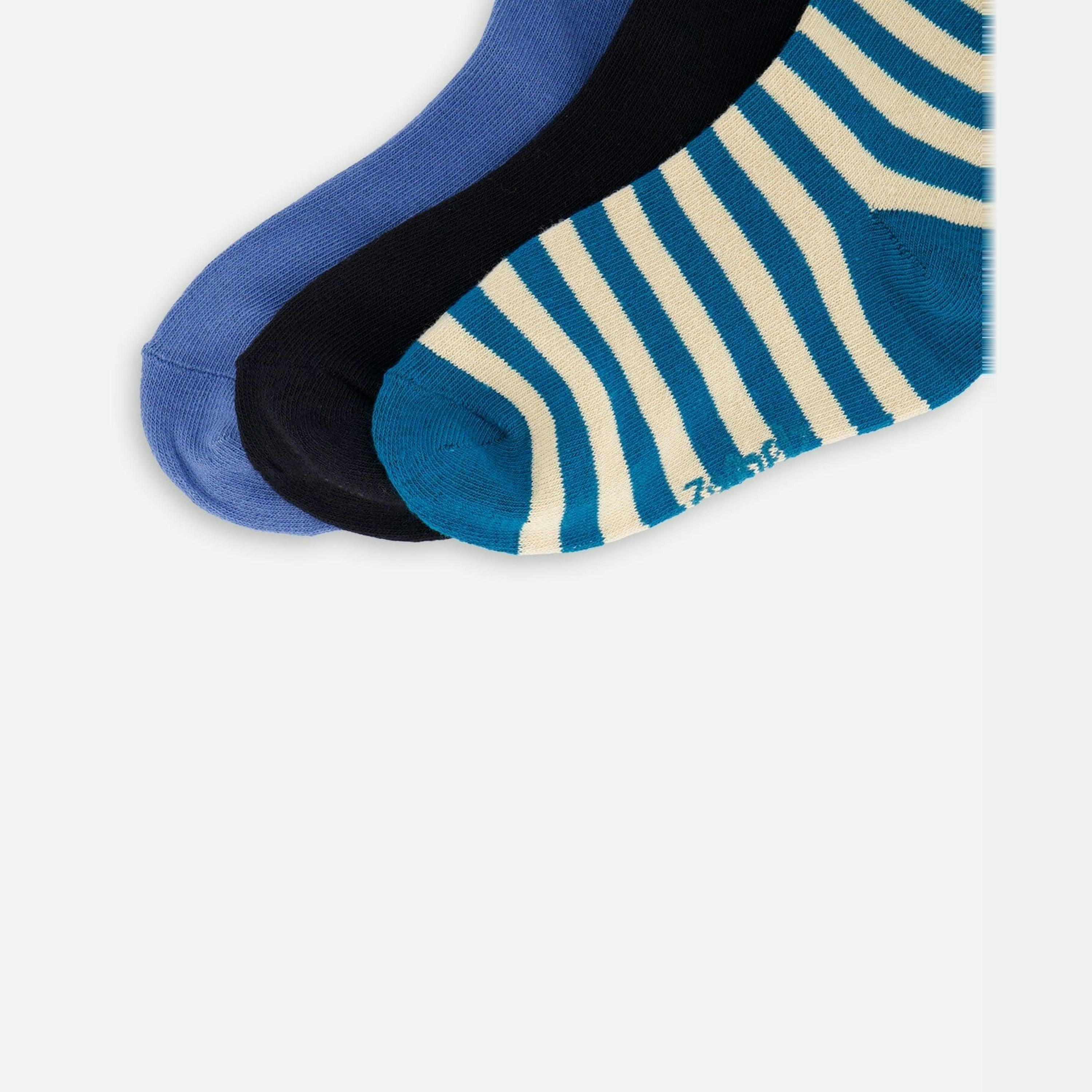 Socks (3 Pairs) Set Striped Green , view 3 of 3