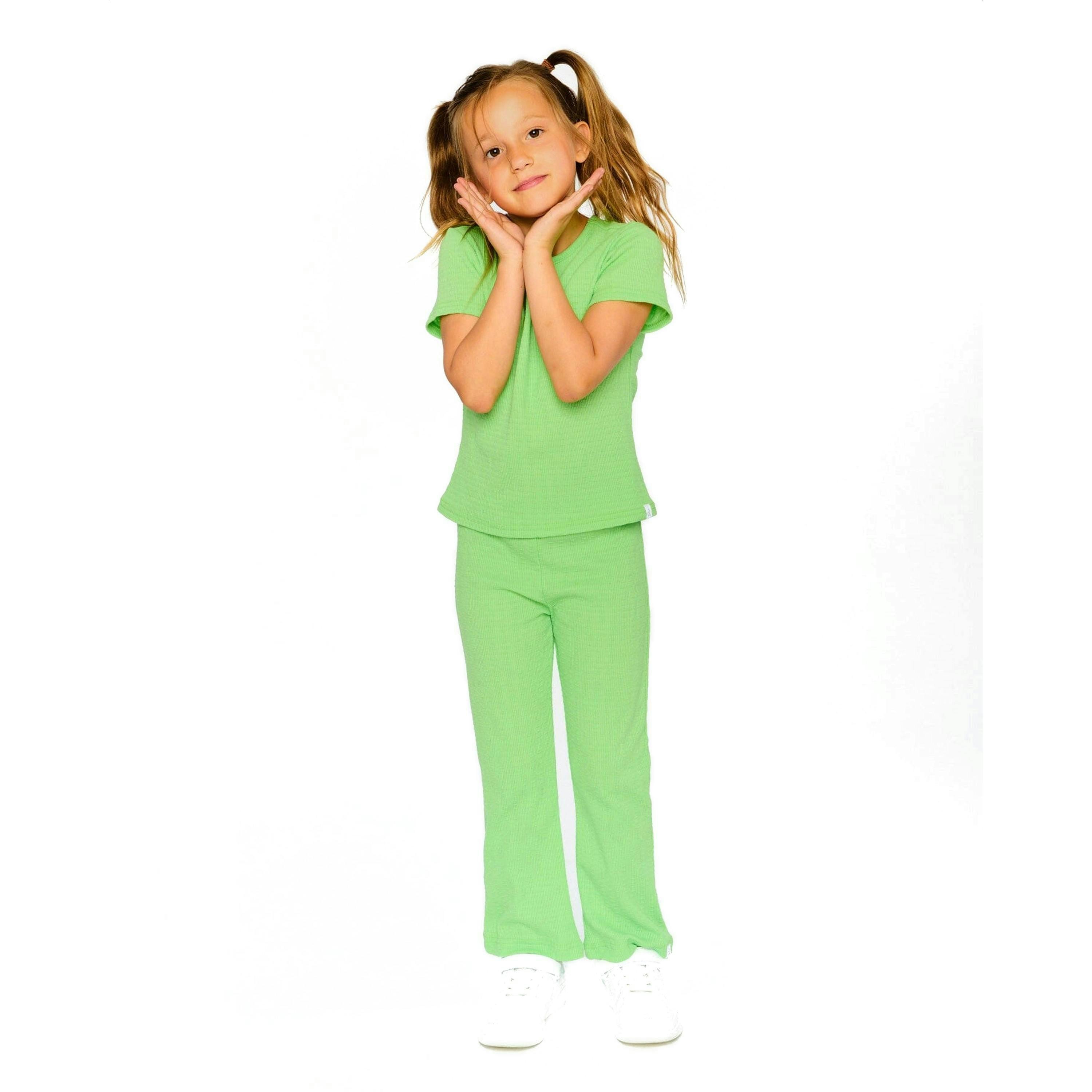 Crinkle Jersey Leggings Mint Green , view 2 of 5