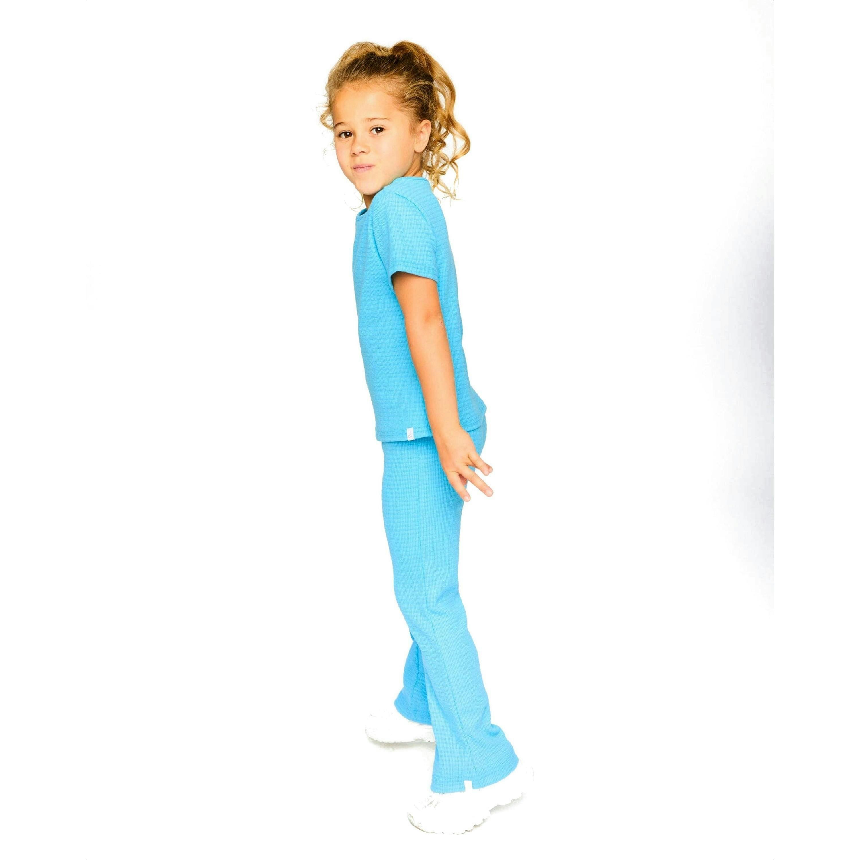 Crinkle Jersey Leggings Blue , view 2 of 4