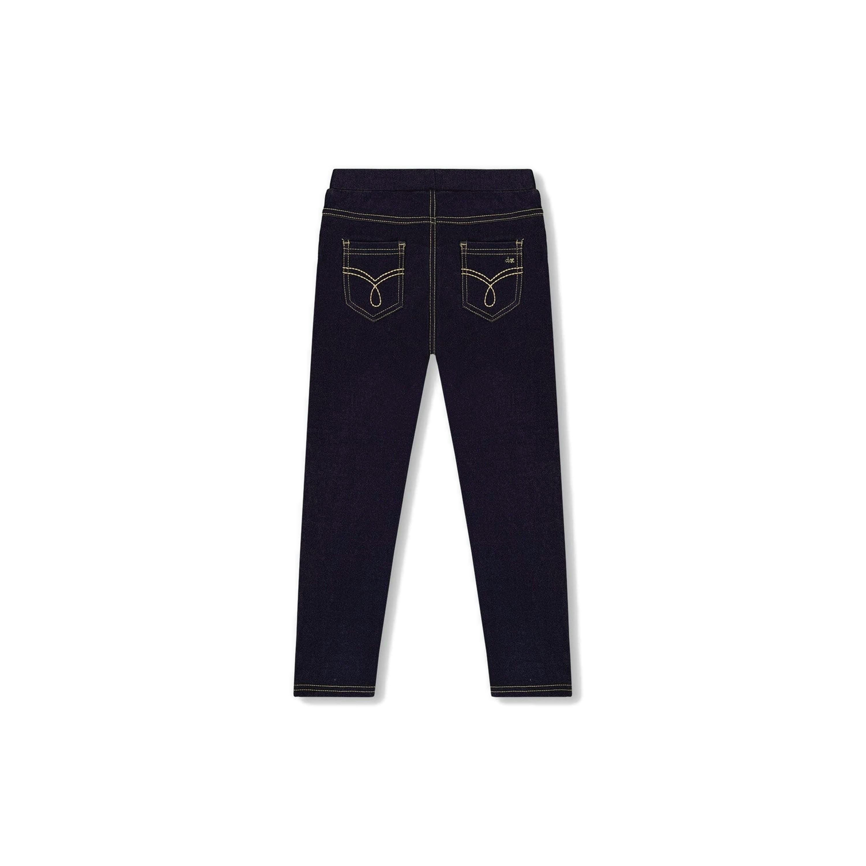 Navy Blue Denim Jeggings , view 2 of 3