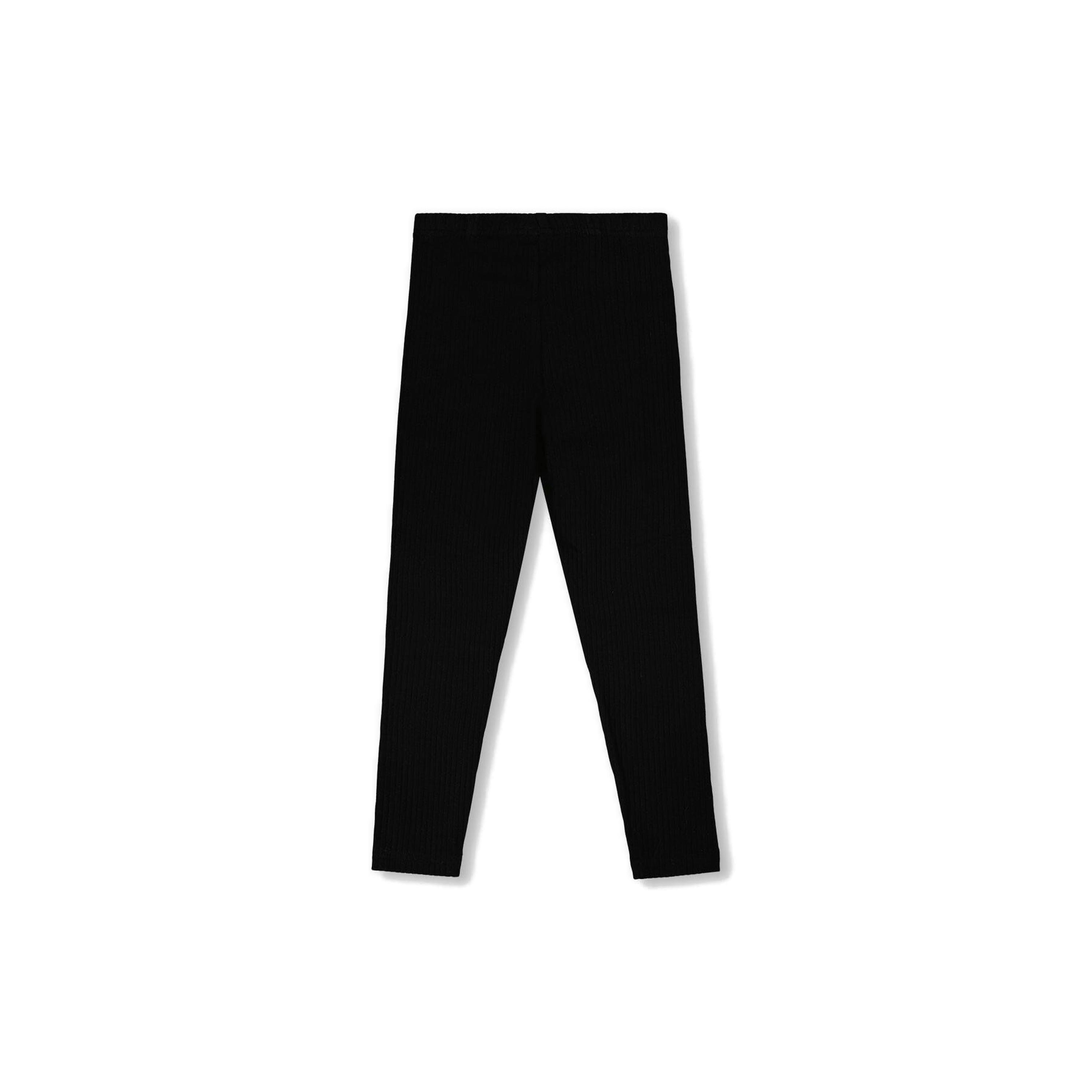 Full-Length Rib Leggings Black , view 3 of 4