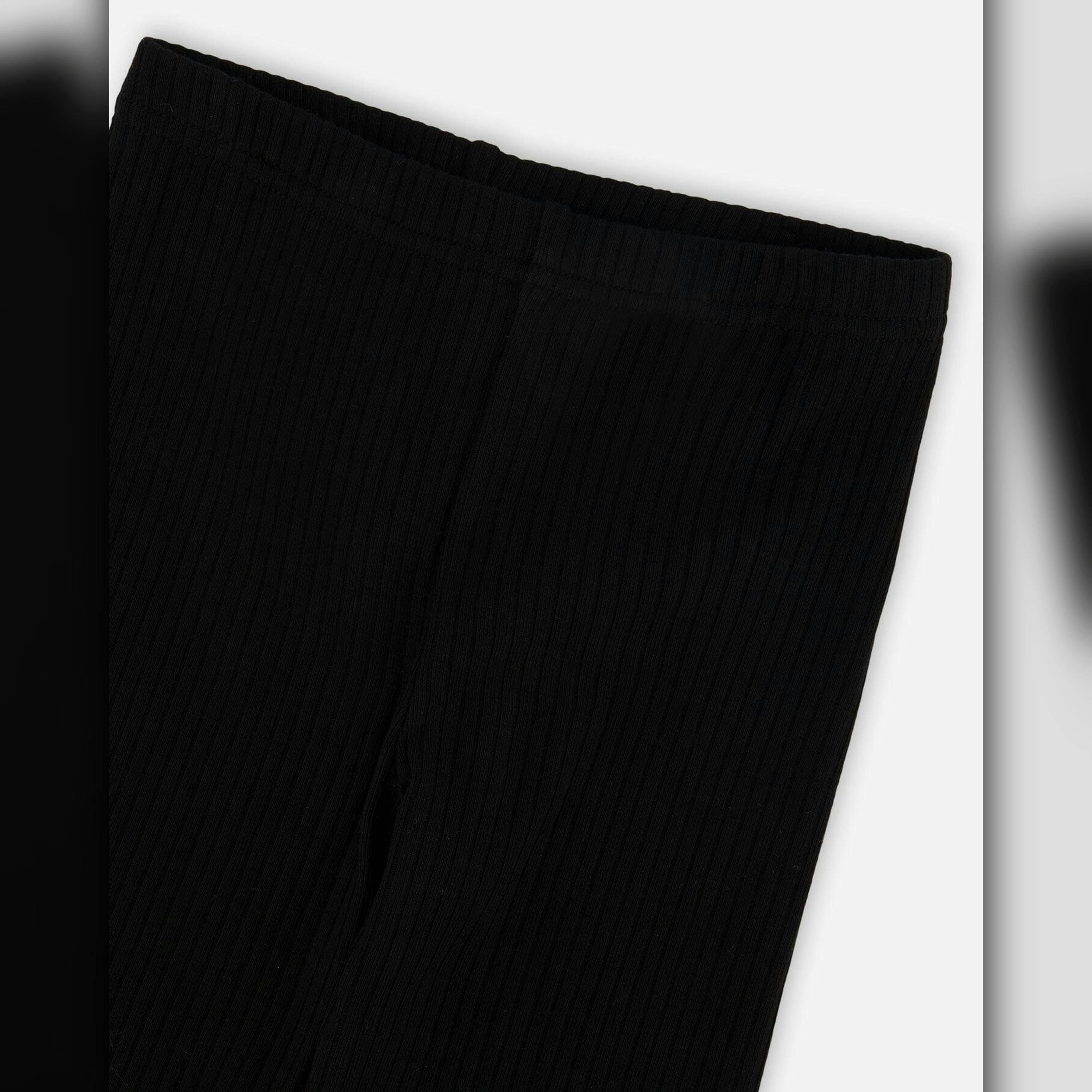 Full-Length Rib Leggings Black , view 4 of 4