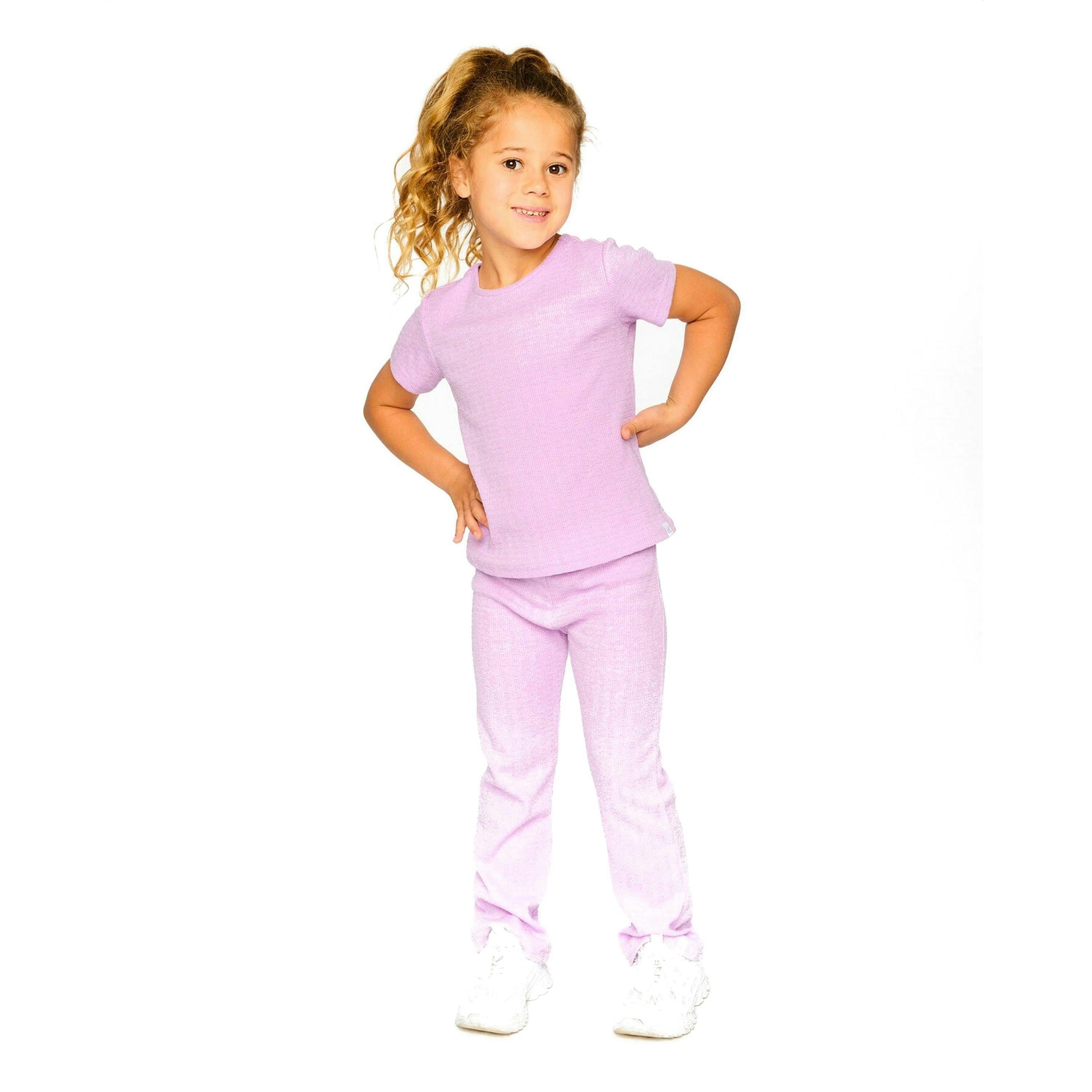 Crinkle Jersey Leggings Lilac , view 2 of 5