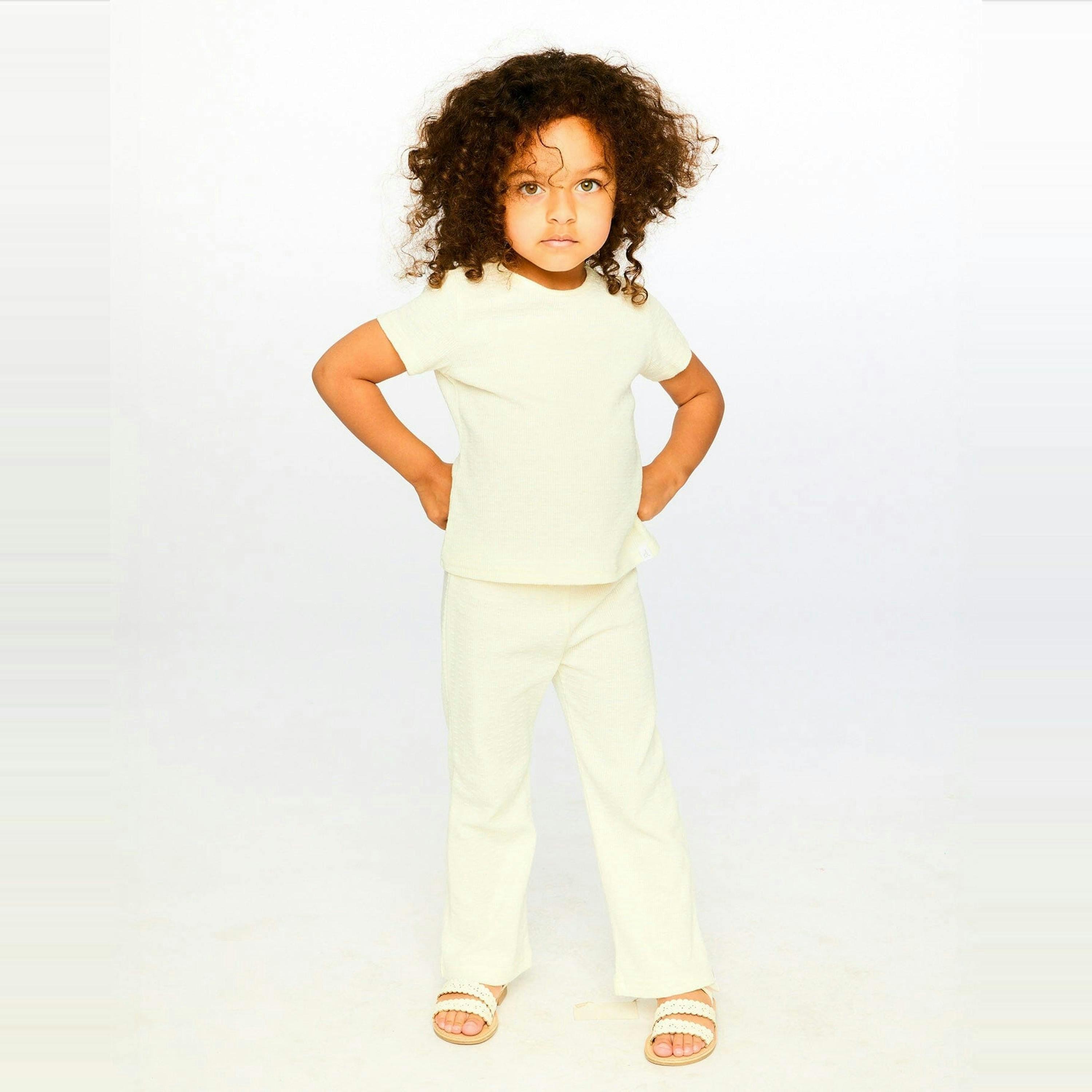 Crinkle Jersey T-Shirt Off White , view 2 of 3