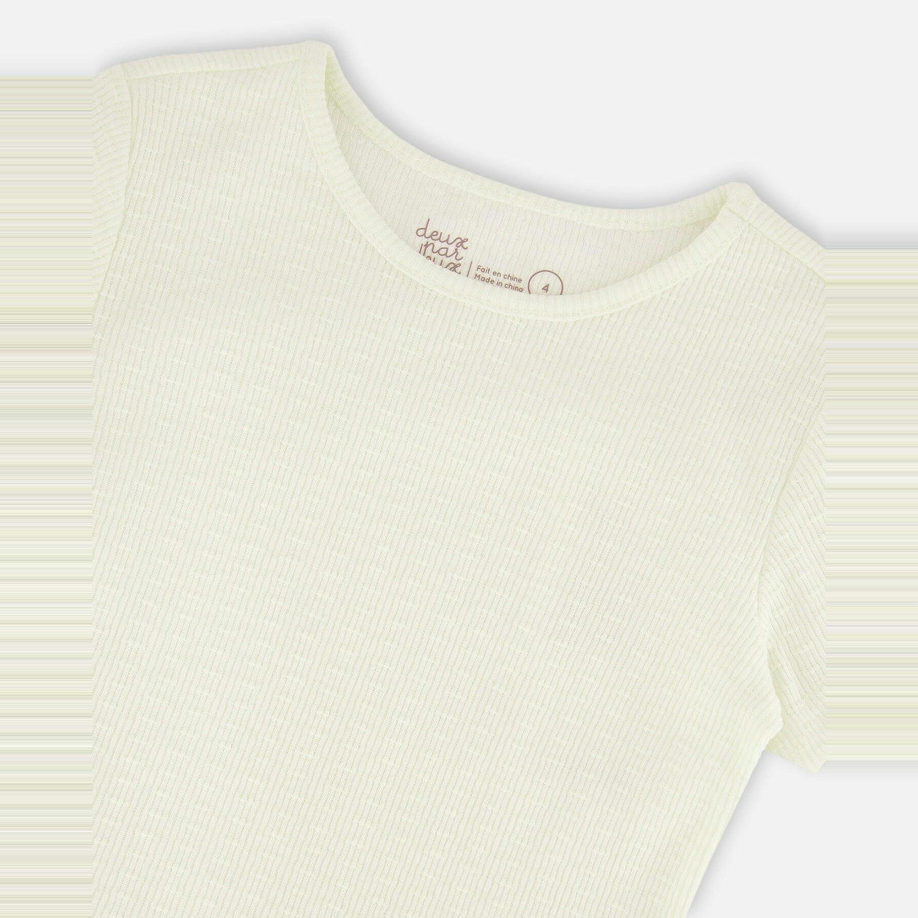 Crinkle Jersey T-Shirt Off White , view 3 of 3