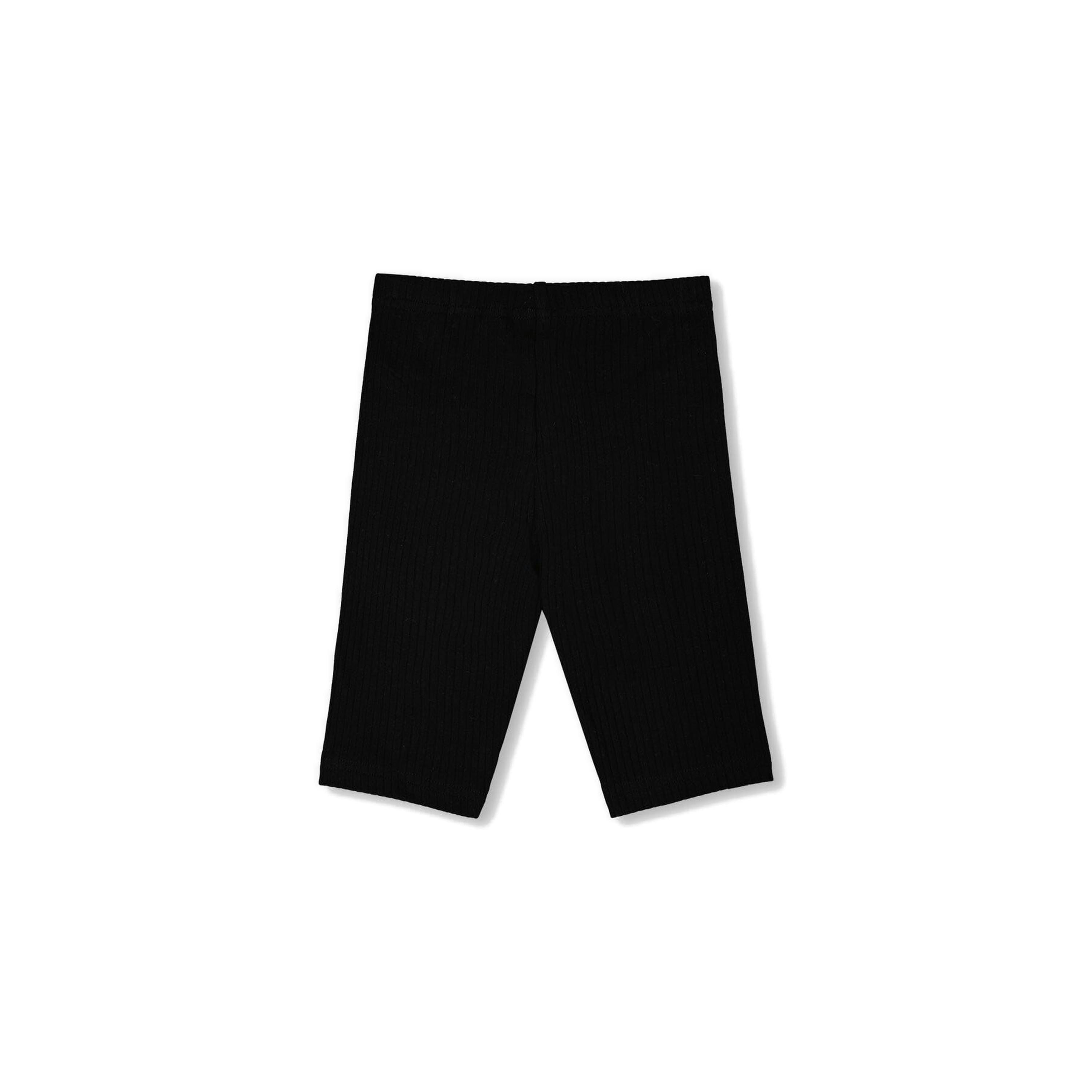 Rib Biker Leggings Black , view 2 of 3