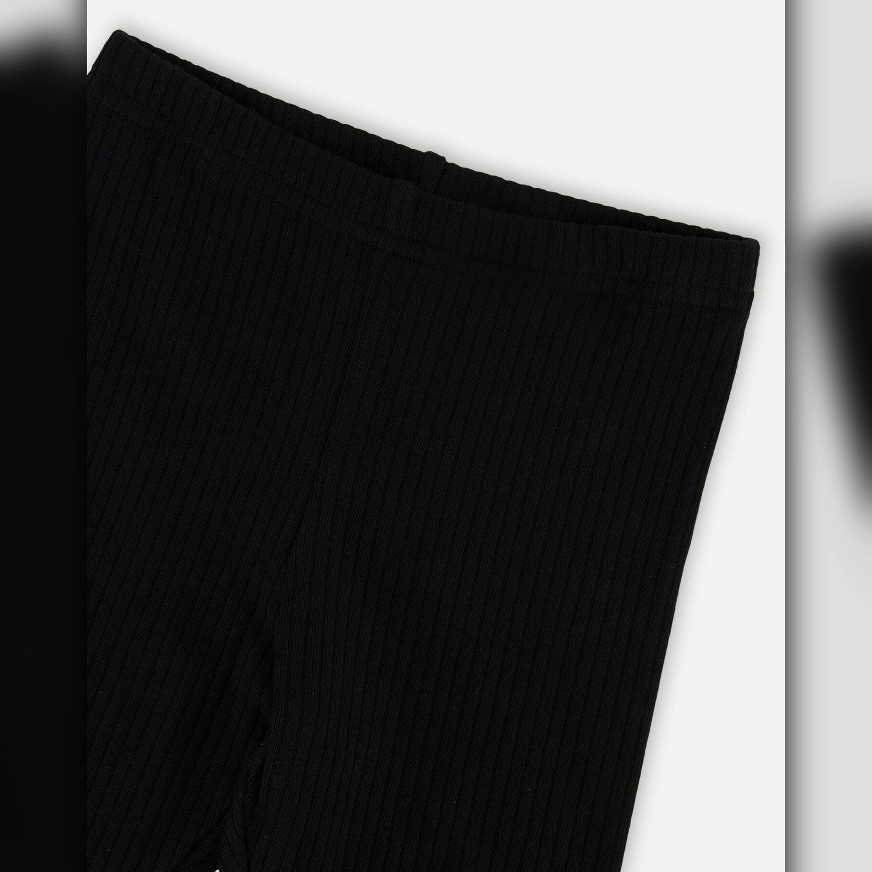 Rib Biker Leggings Black , view 3 of 3