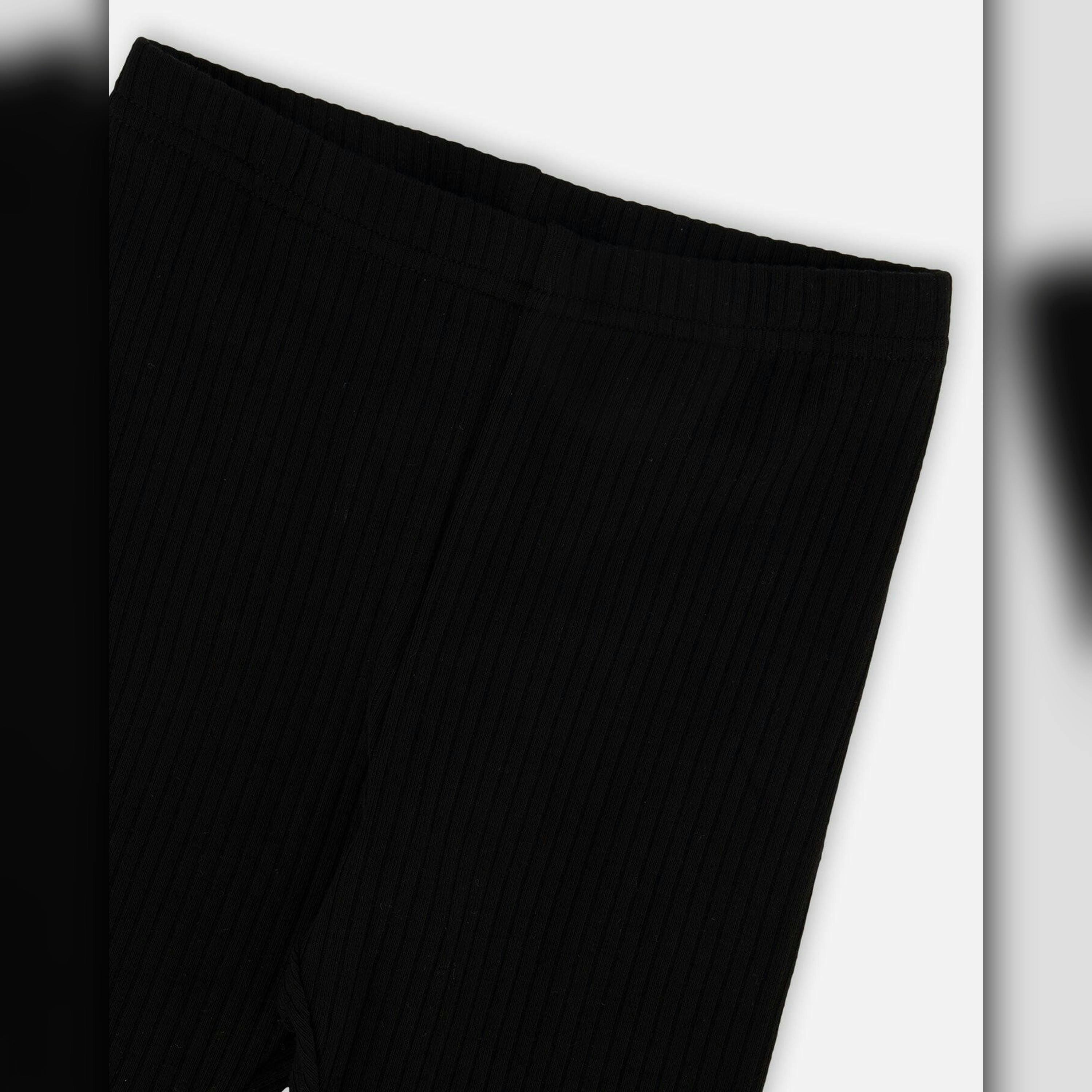 Rib Capri Leggings Black , view 2 of 2