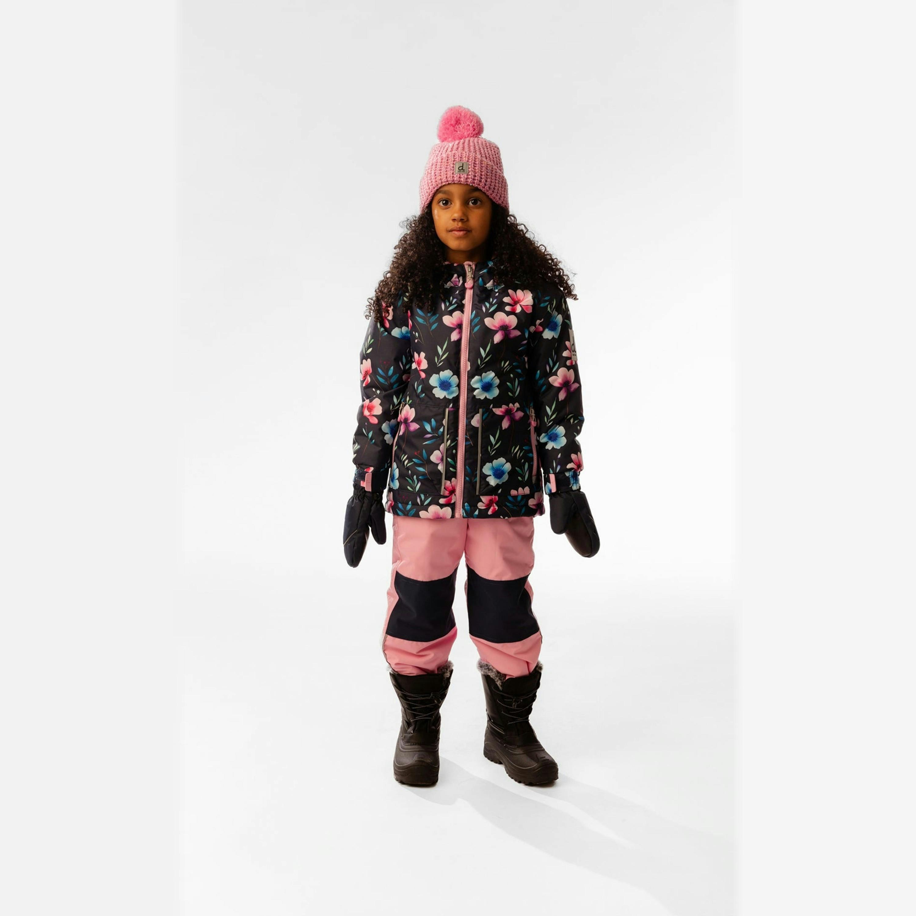 Light Weight Two Piece Chill Snowsuit Blue Floral Print , view 2 of 6