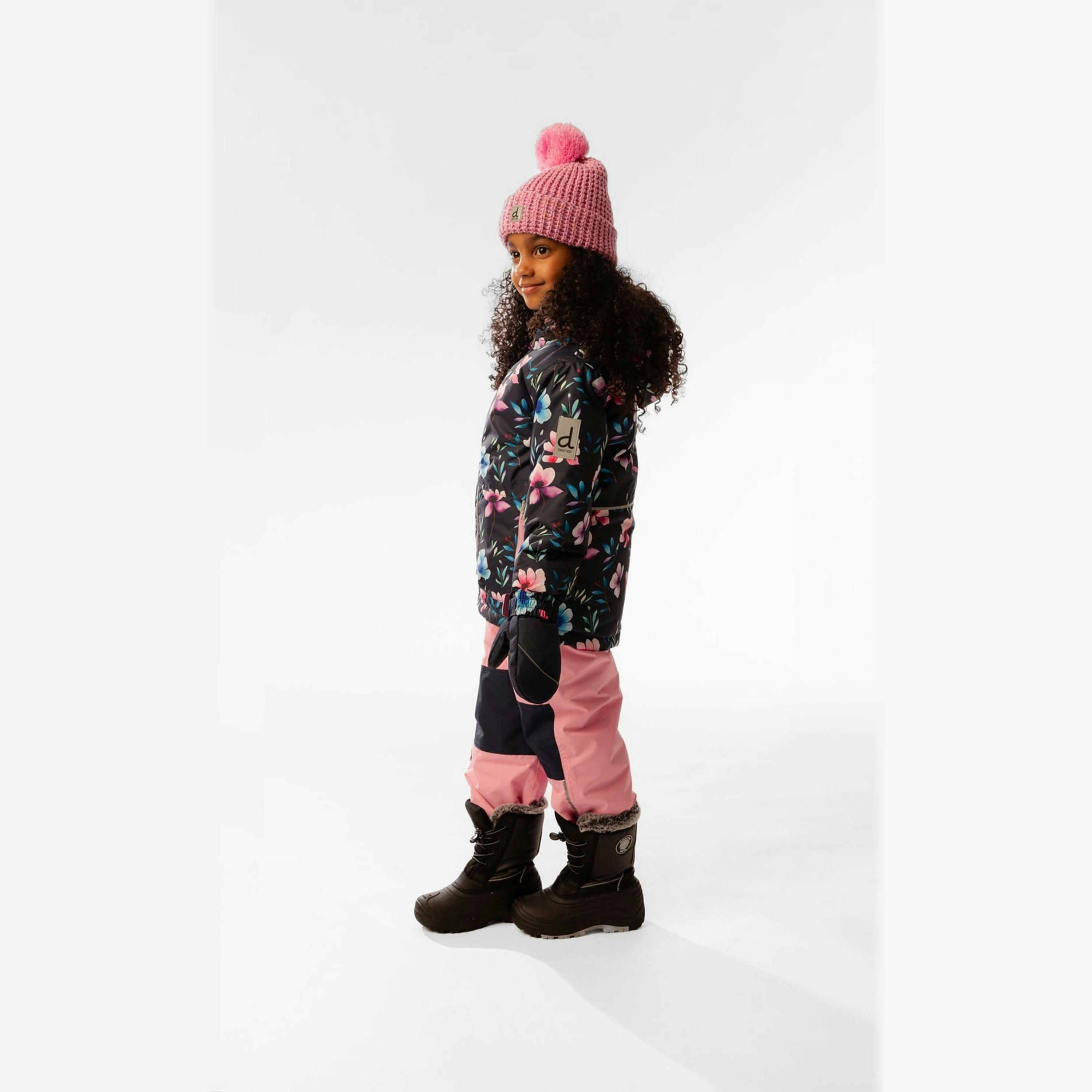 Light Weight Two Piece Chill Snowsuit Blue Floral Print , view 4 of 6