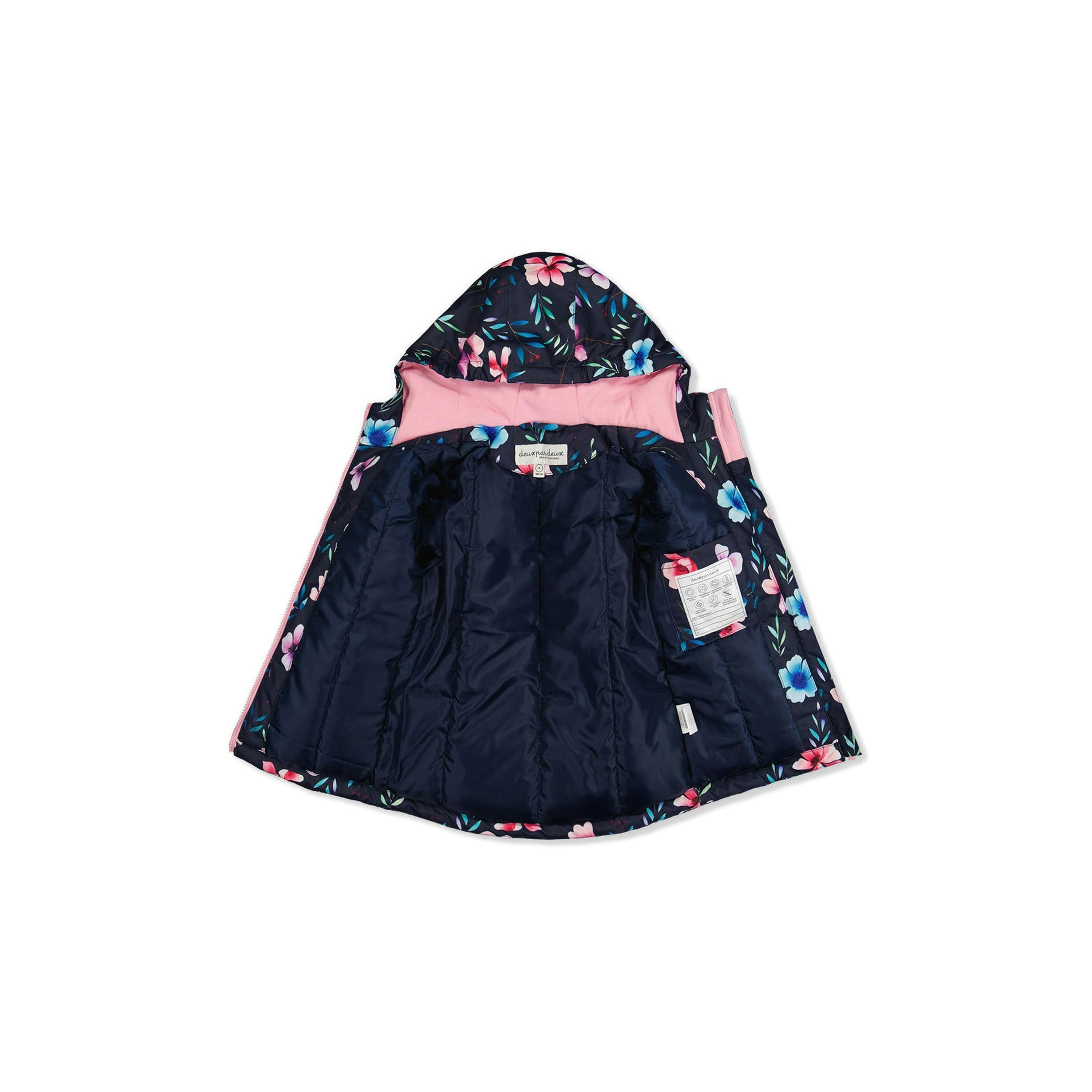 Light Weight Two Piece Chill Snowsuit Blue Floral Print , view 5 of 6