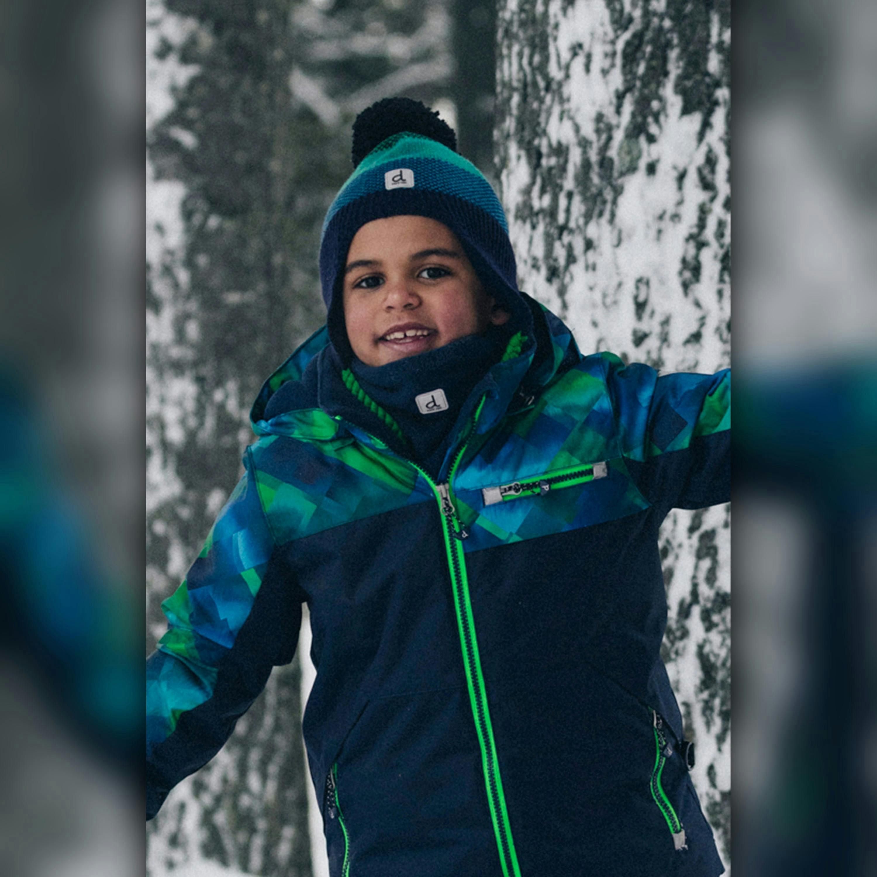 Two Piece Play Snowsuit Blue And Green Checkered Print , view 2 of 6