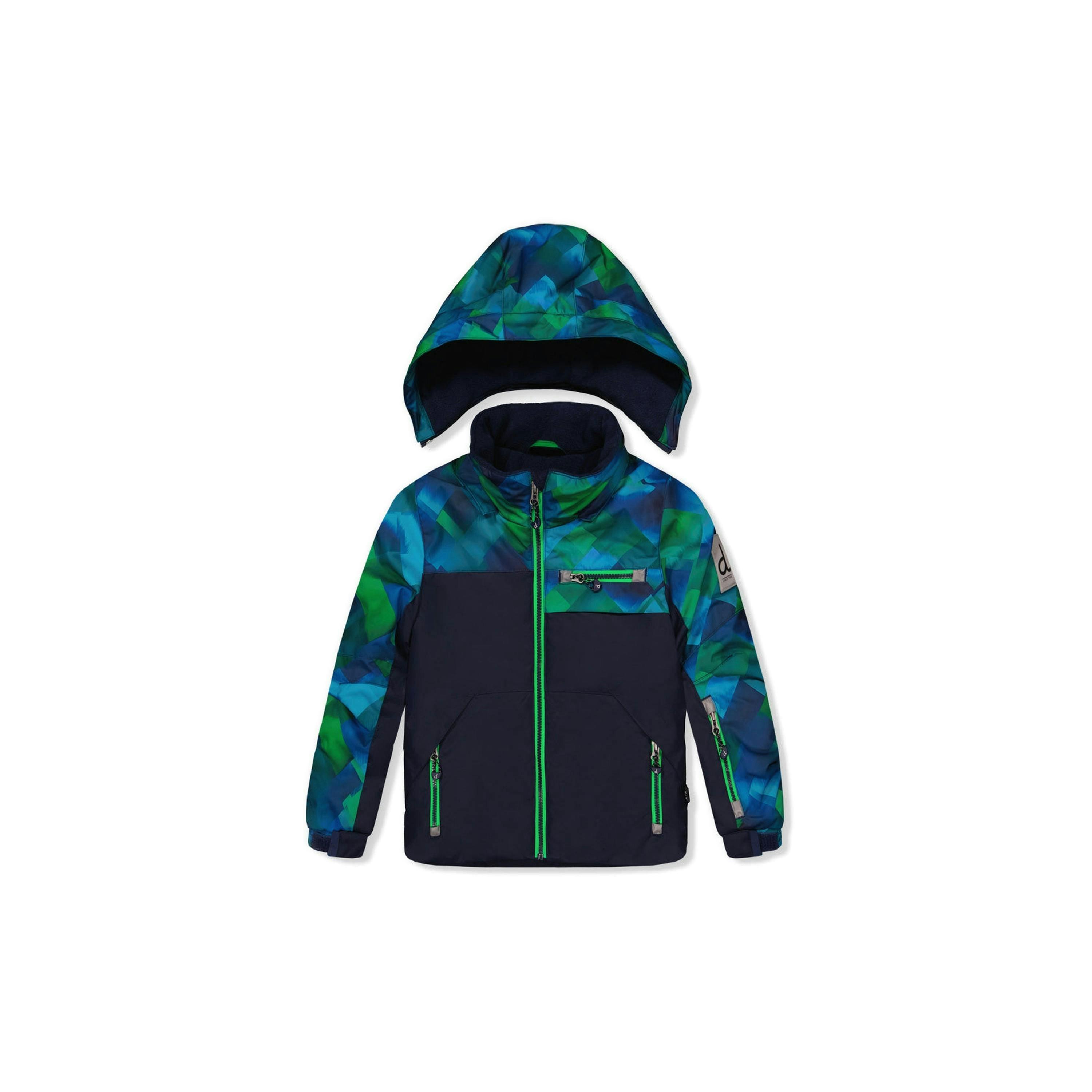Two Piece Play Snowsuit Blue And Green Checkered Print , view 6 of 6