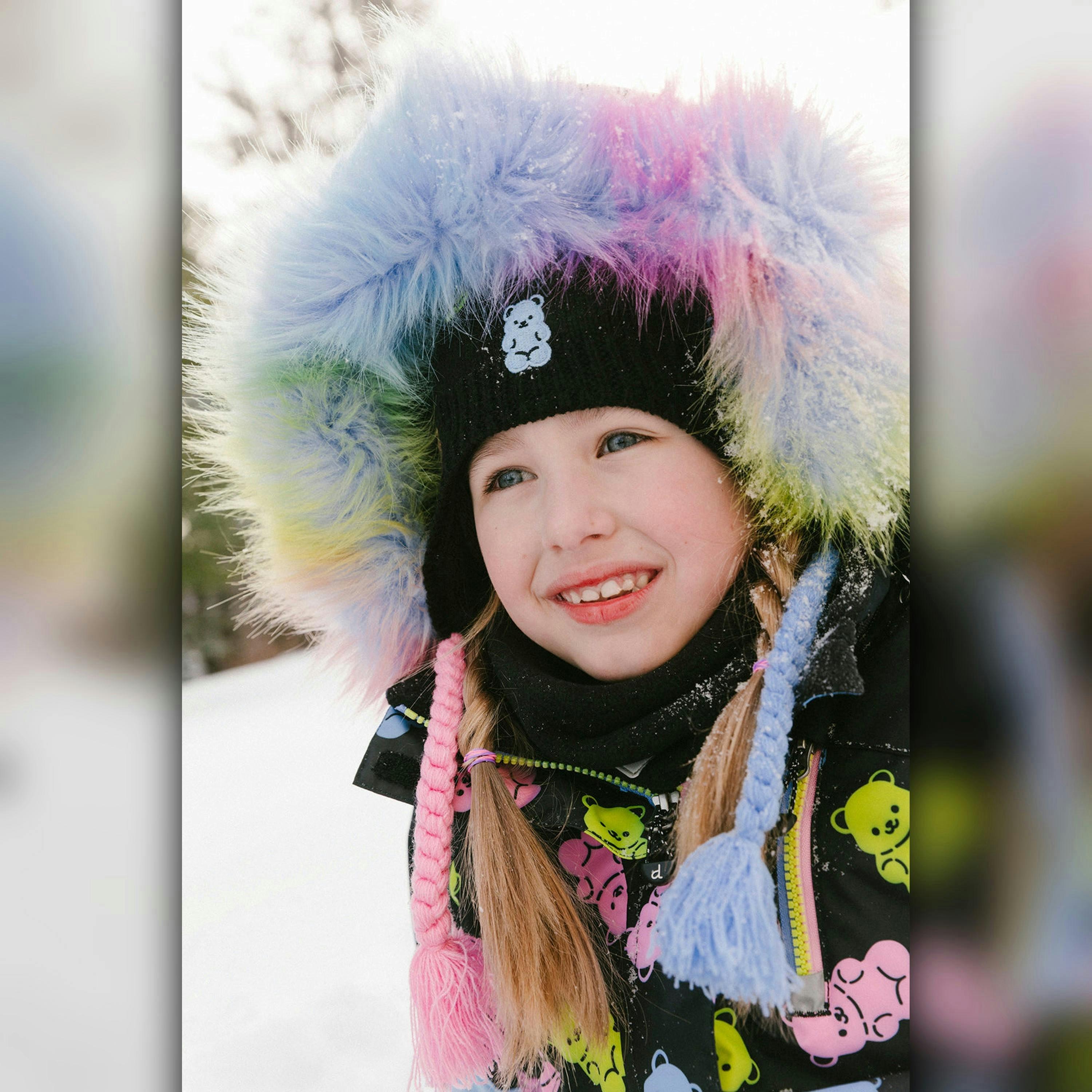 Two Piece Play Snowsuit Black Gummy Bear Print , view 2 of 6