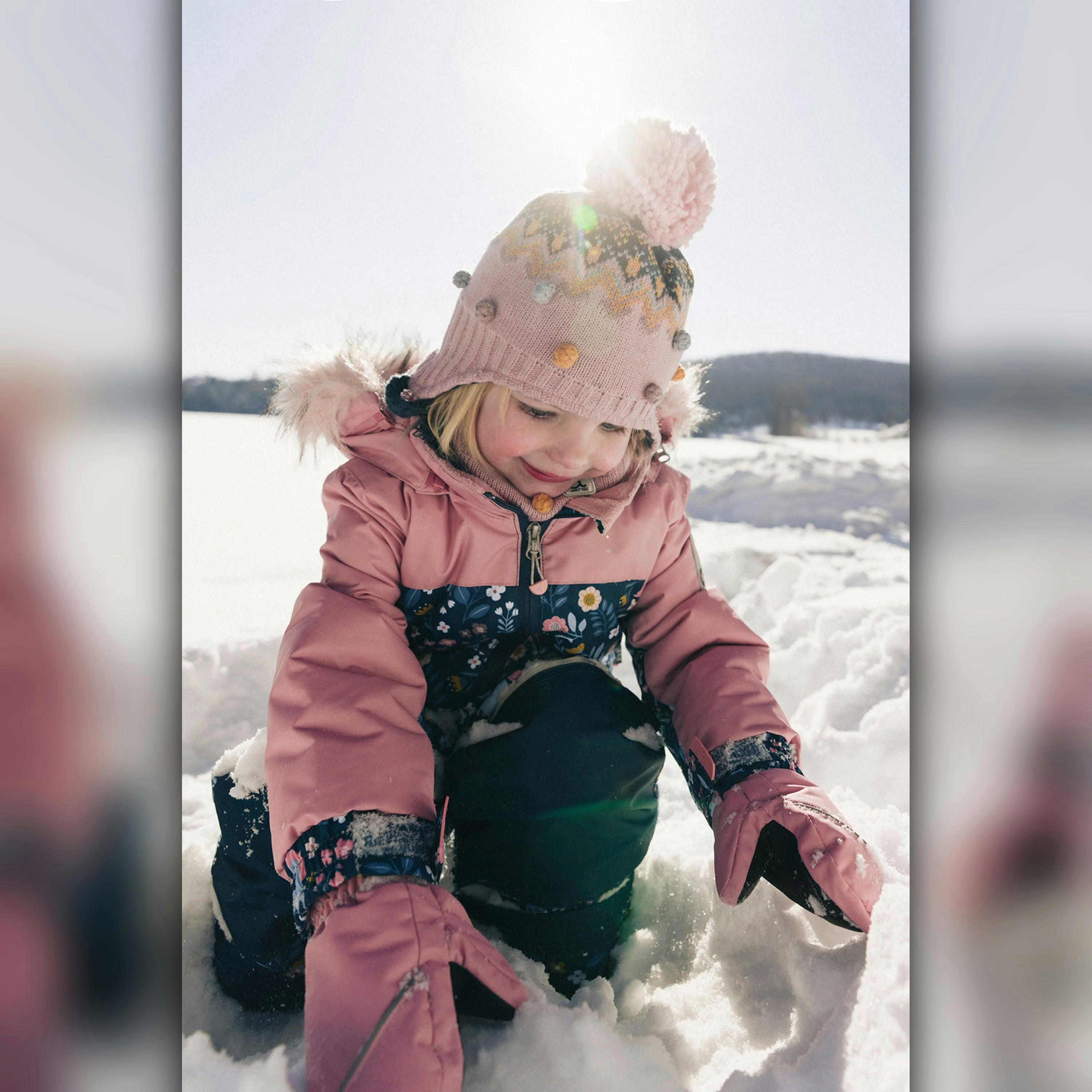 Kids One Piece Discover Snowsuit Blue And Pink Unicorn Print , view 3 of 6