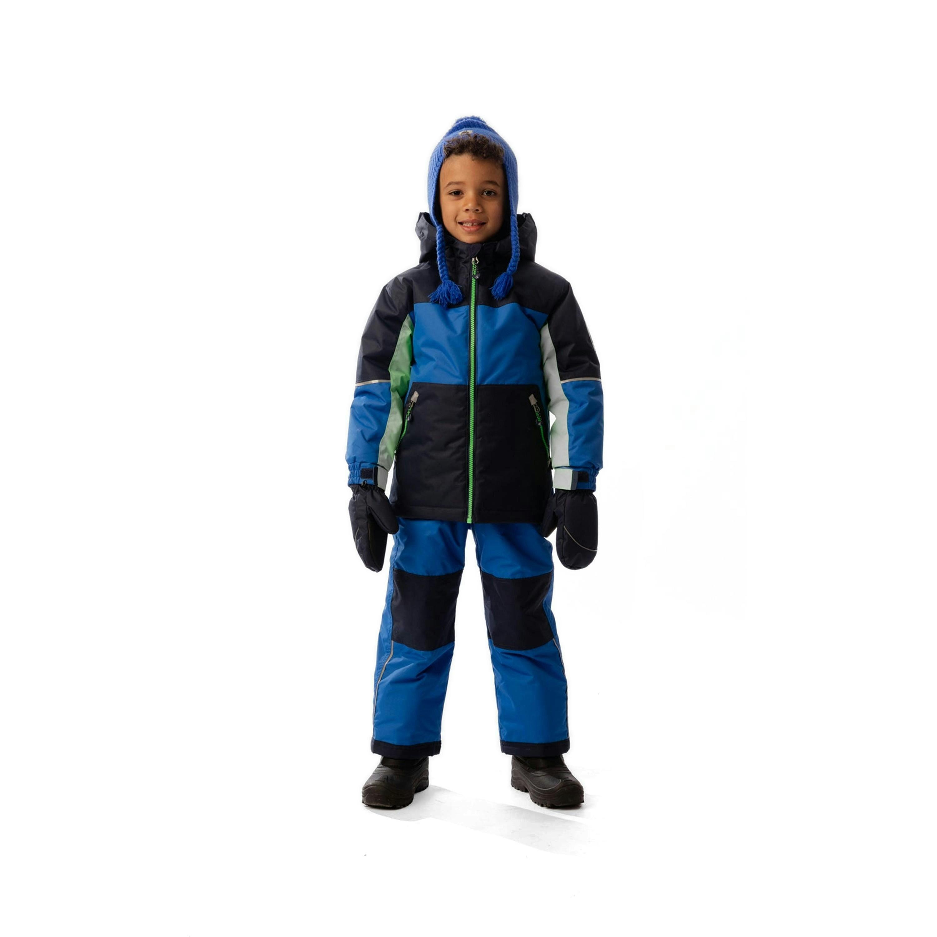 Light Weight Two Piece Chill Snowsuit Royal Blue And Green , view 2 of 6