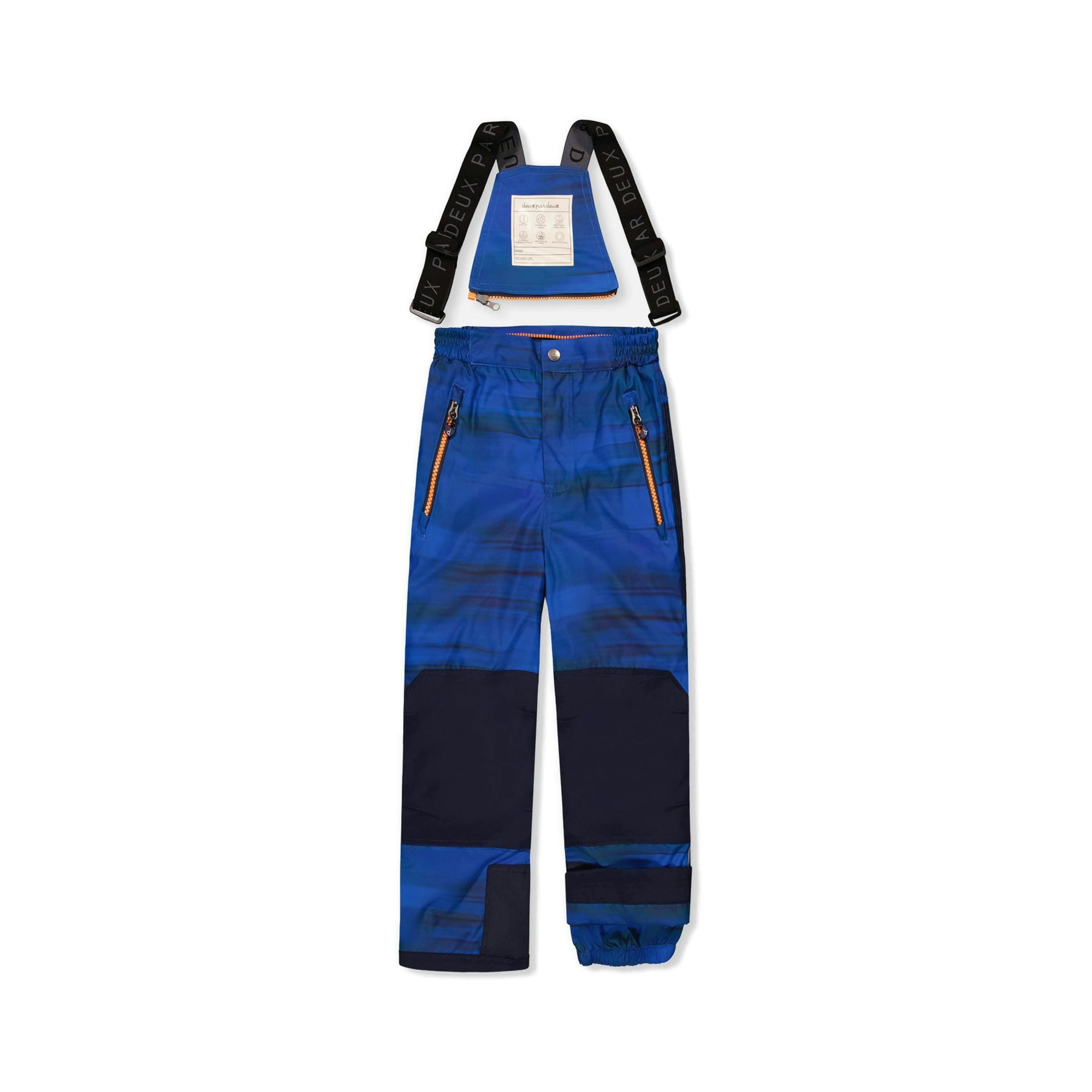 Two Piece Play Snowsuit Navy Blue And Orange With Blue Pants , view 6 of 6