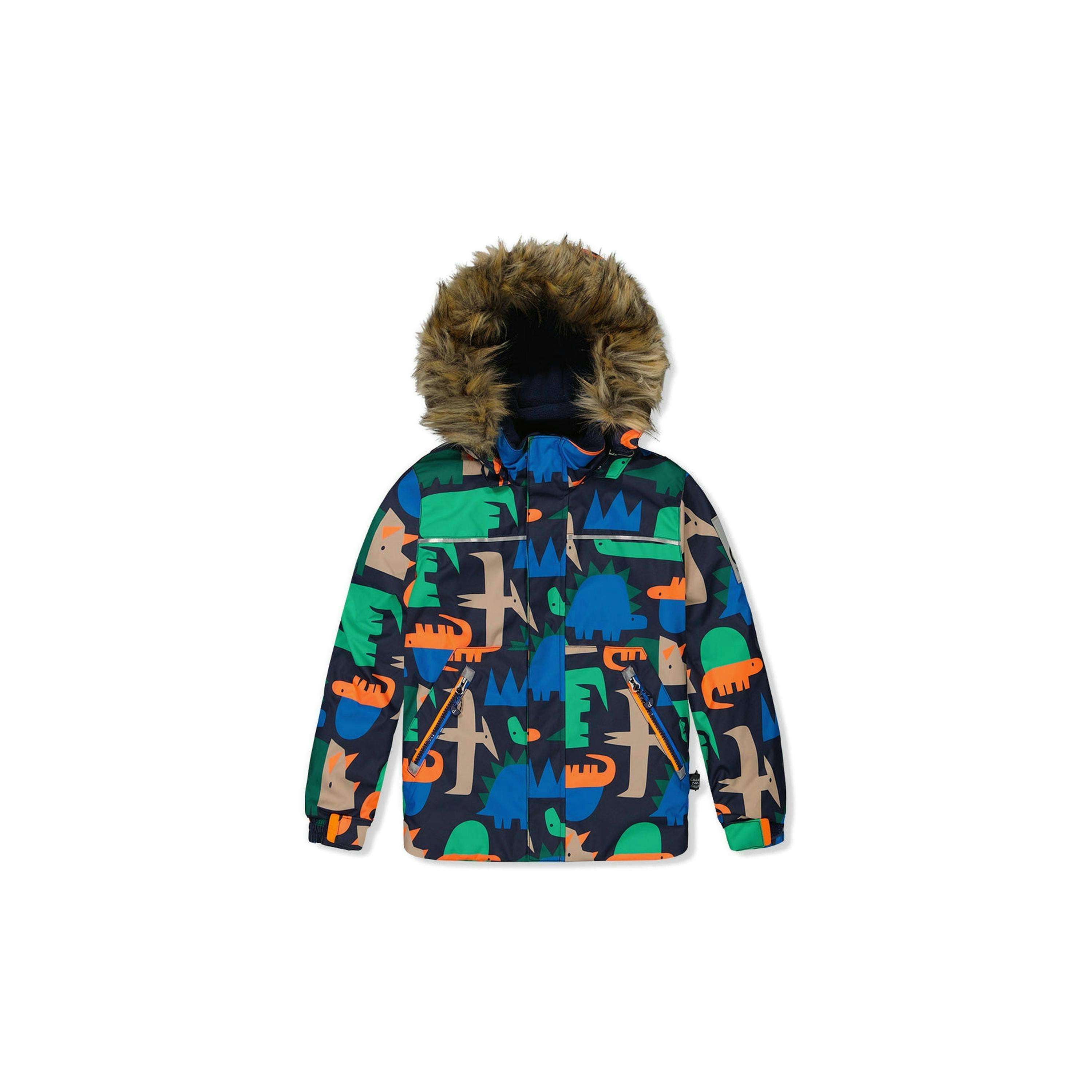 Two Piece Discover Snowsuit Blue Dinosaur Print , view 5 of 6
