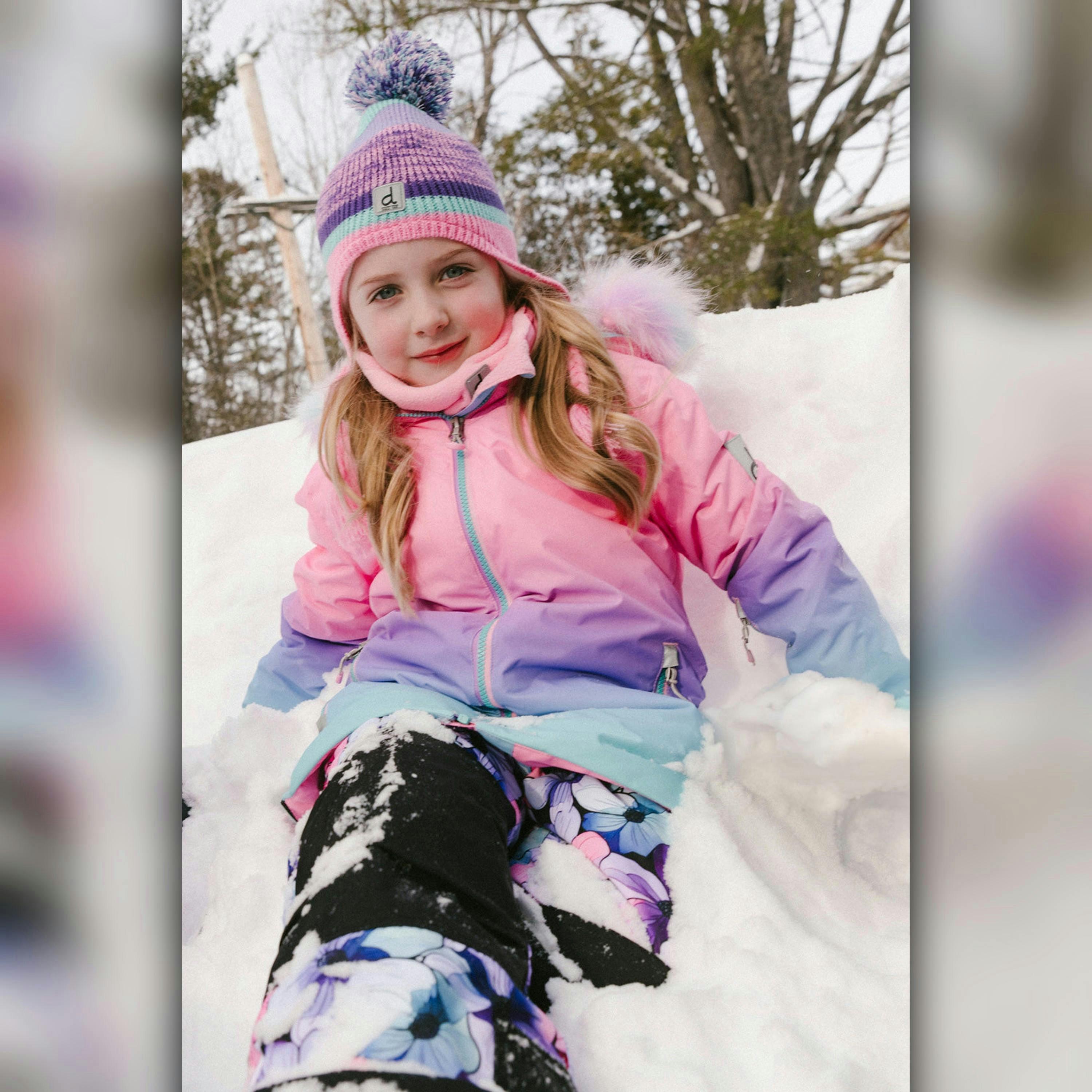 Two Piece Play Snowsuit Pink To Blue Gradient , view 2 of 6