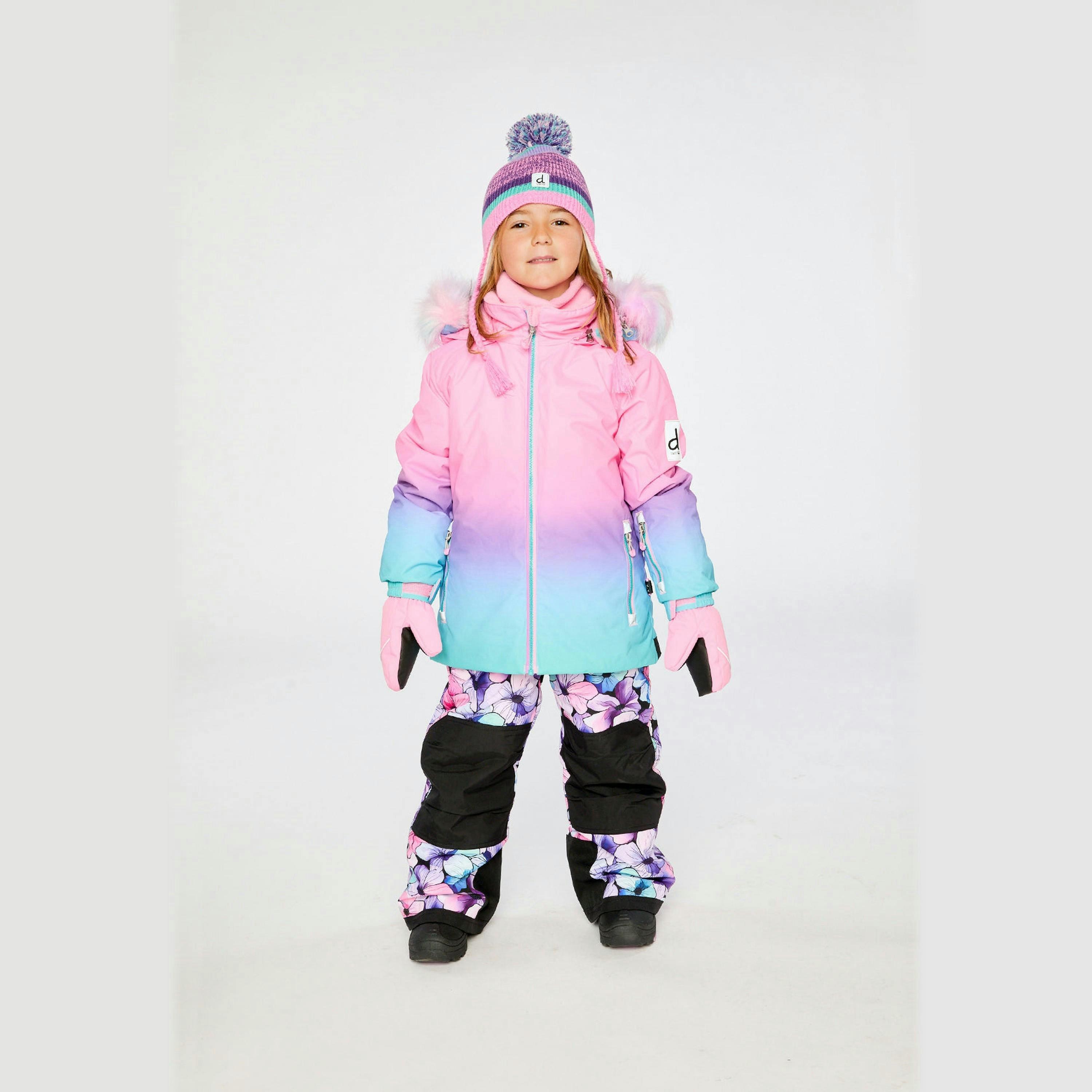 Two Piece Play Snowsuit Pink To Blue Gradient , view 4 of 6