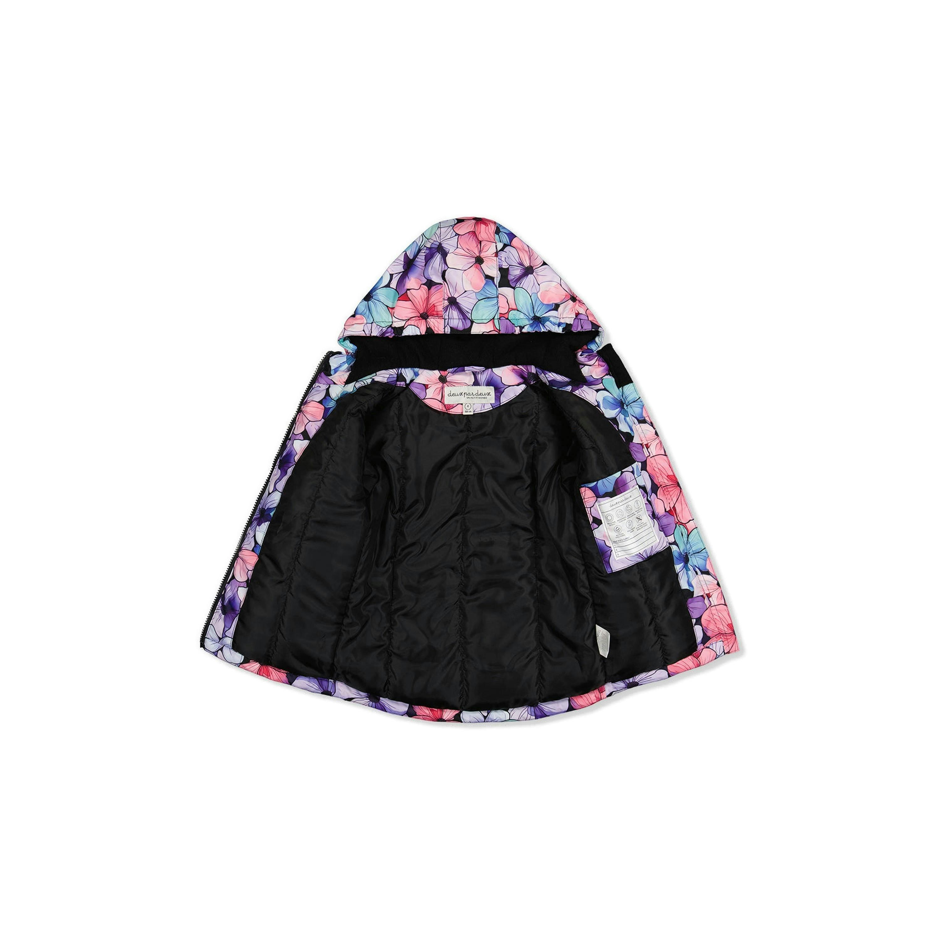 Light Weight Two Piece Chill Snowsuit Purple Floral Print , view 5 of 6