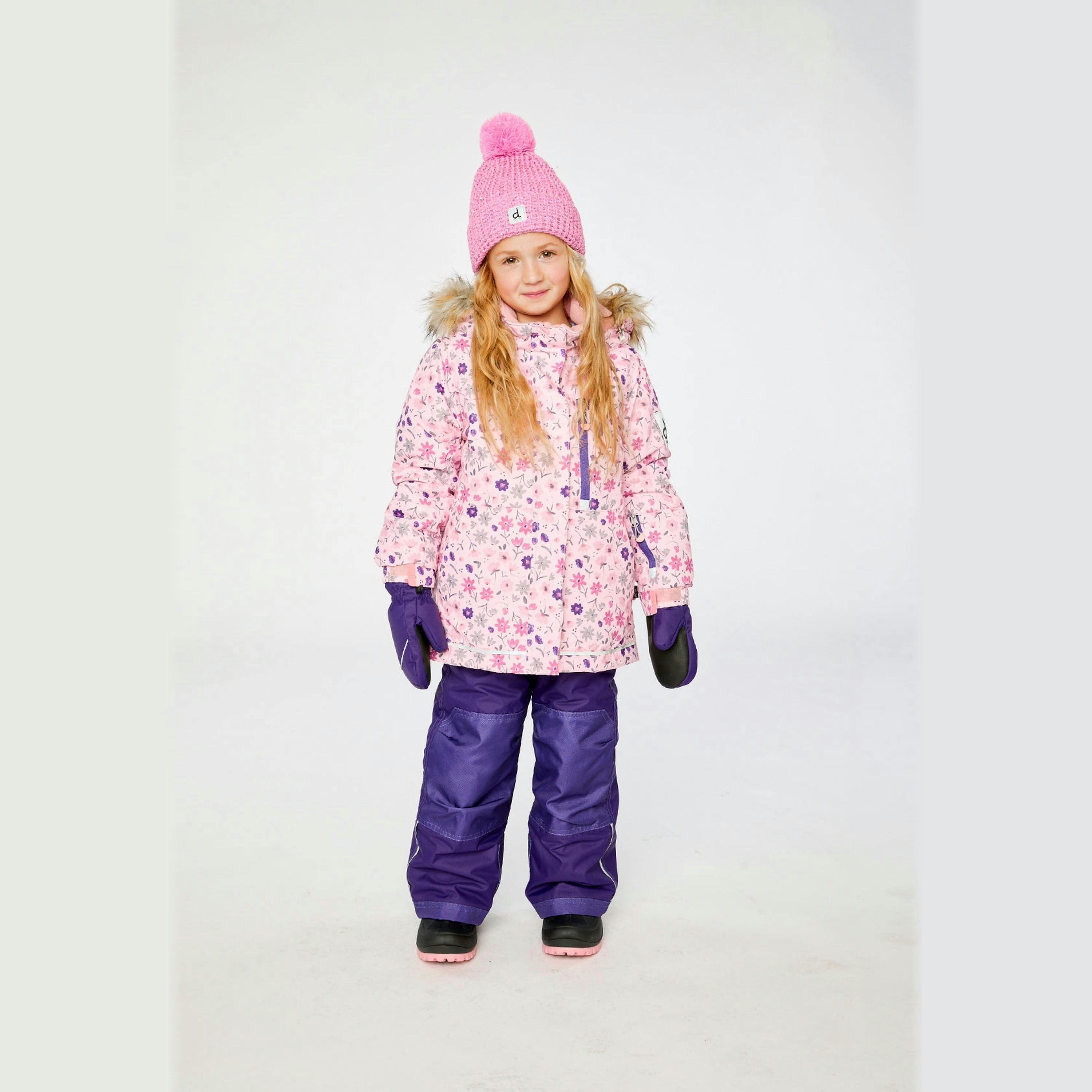 Two Piece Play Snowsuit Pink Mini Flower Print , view 2 of 6