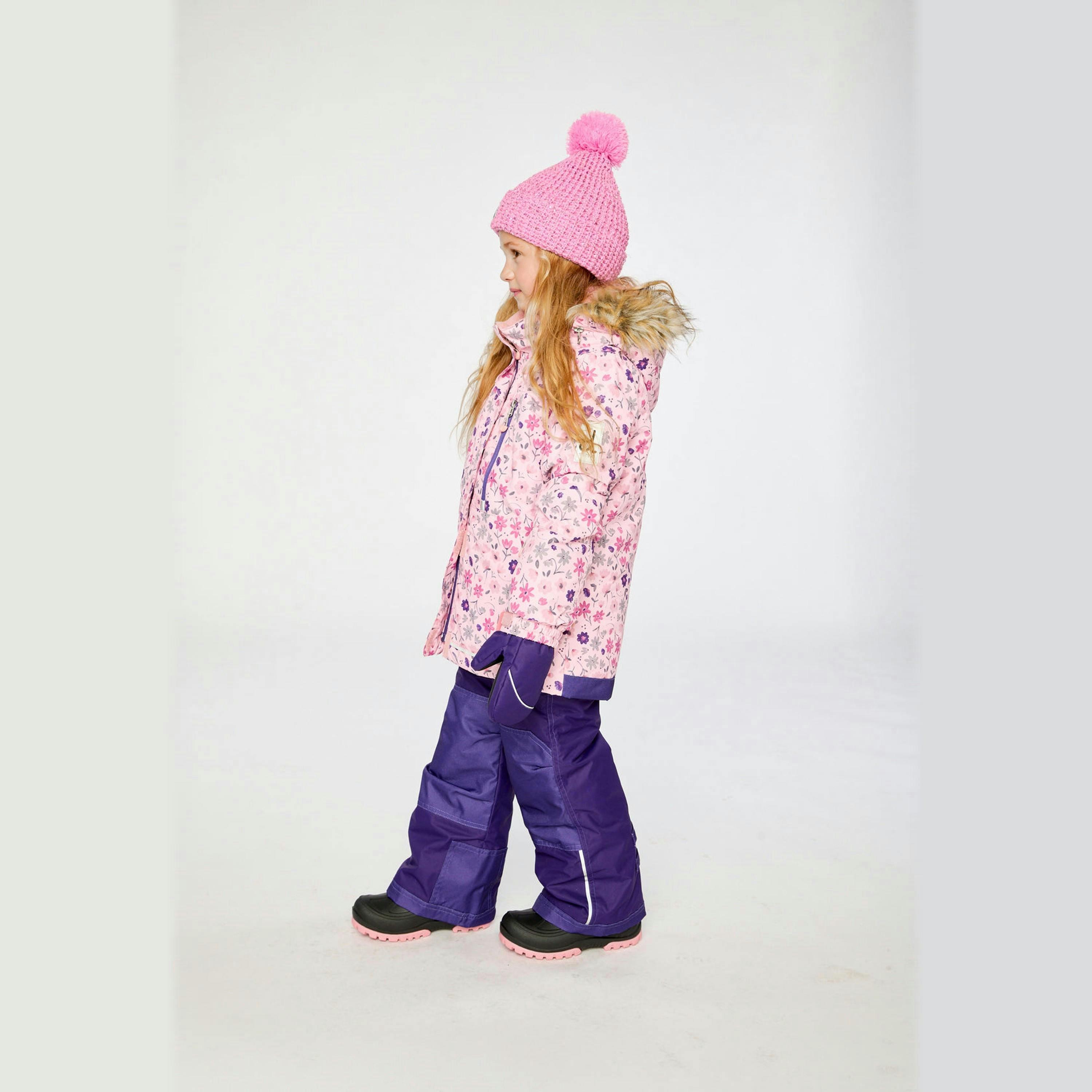 Two Piece Play Snowsuit Pink Mini Flower Print , view 3 of 6