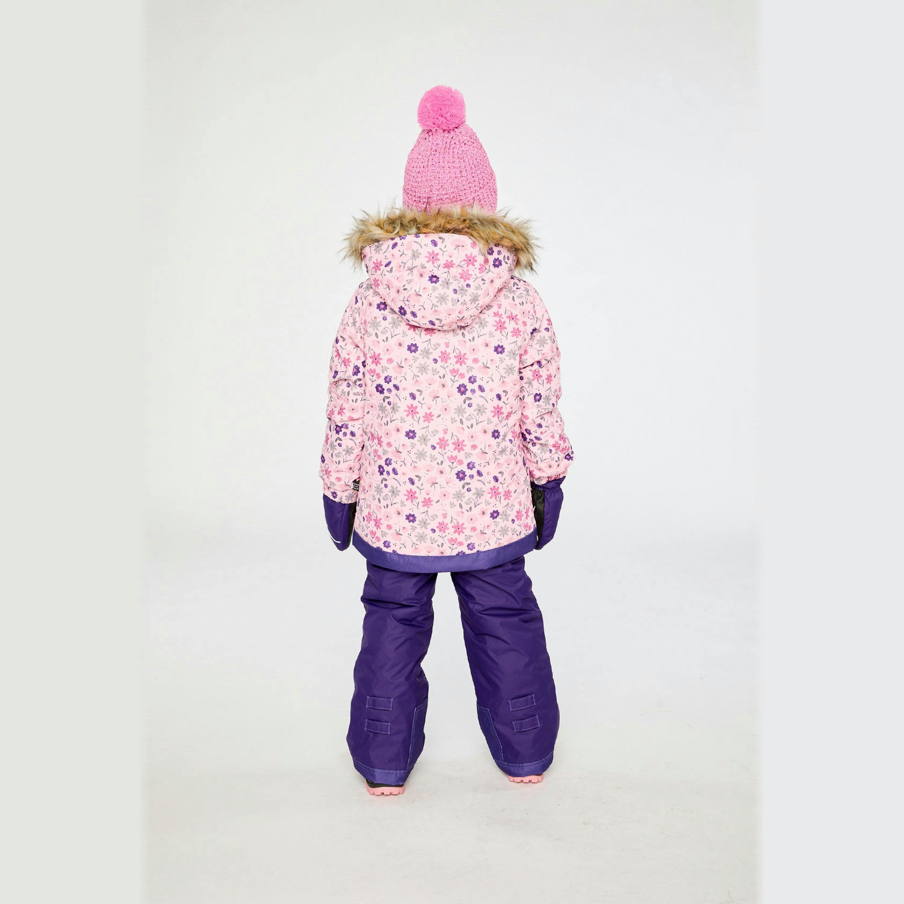 Two Piece Play Snowsuit Pink Mini Flower Print , view 4 of 6