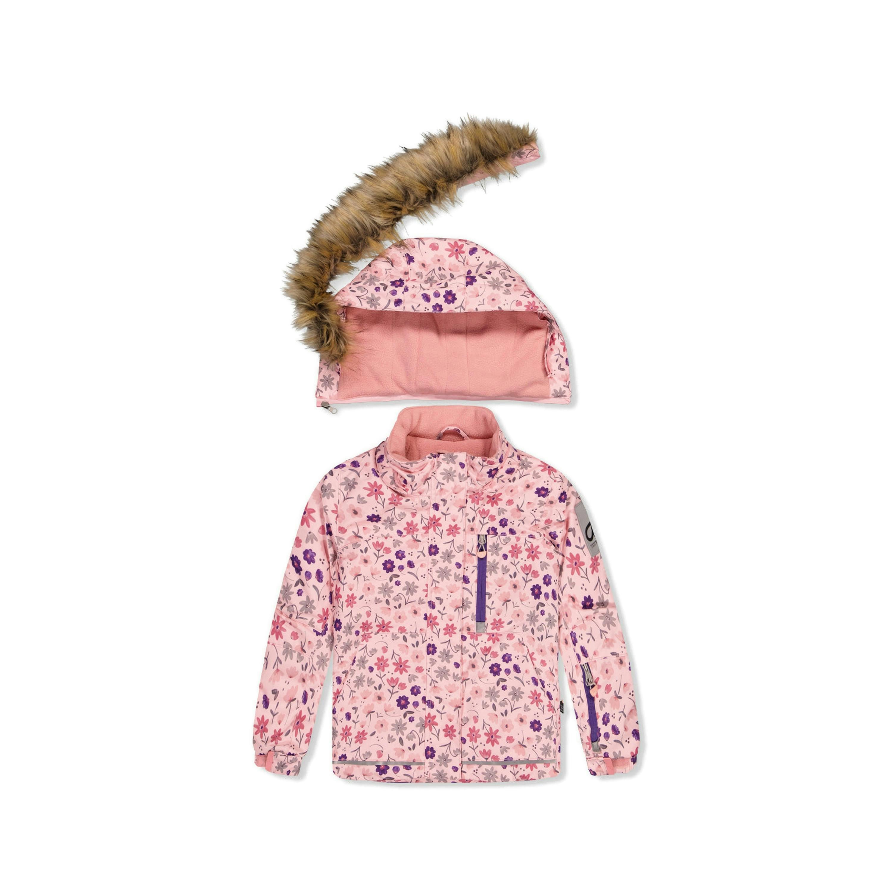 Two Piece Play Snowsuit Pink Mini Flower Print , view 5 of 6