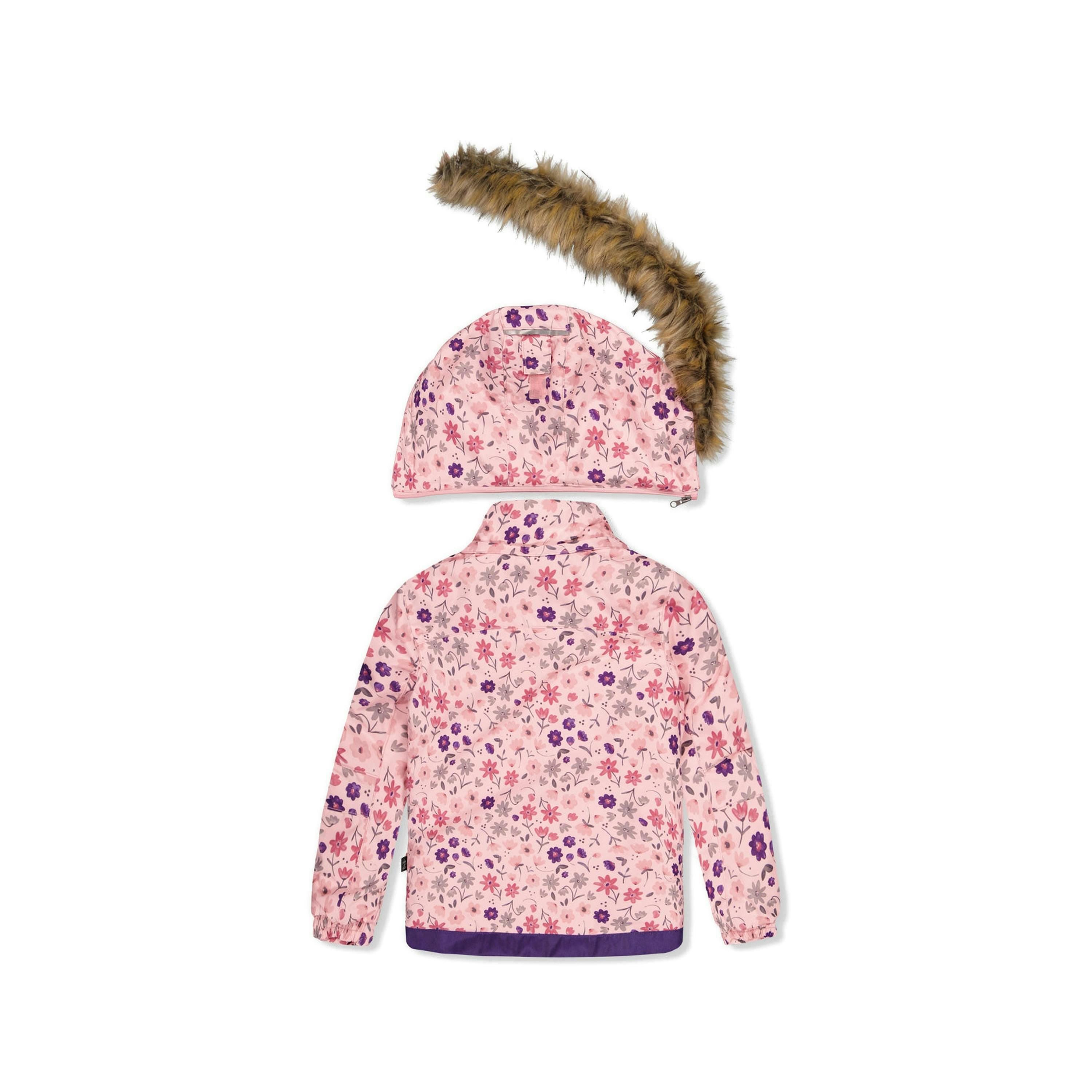 Two Piece Play Snowsuit Pink Mini Flower Print , view 6 of 6