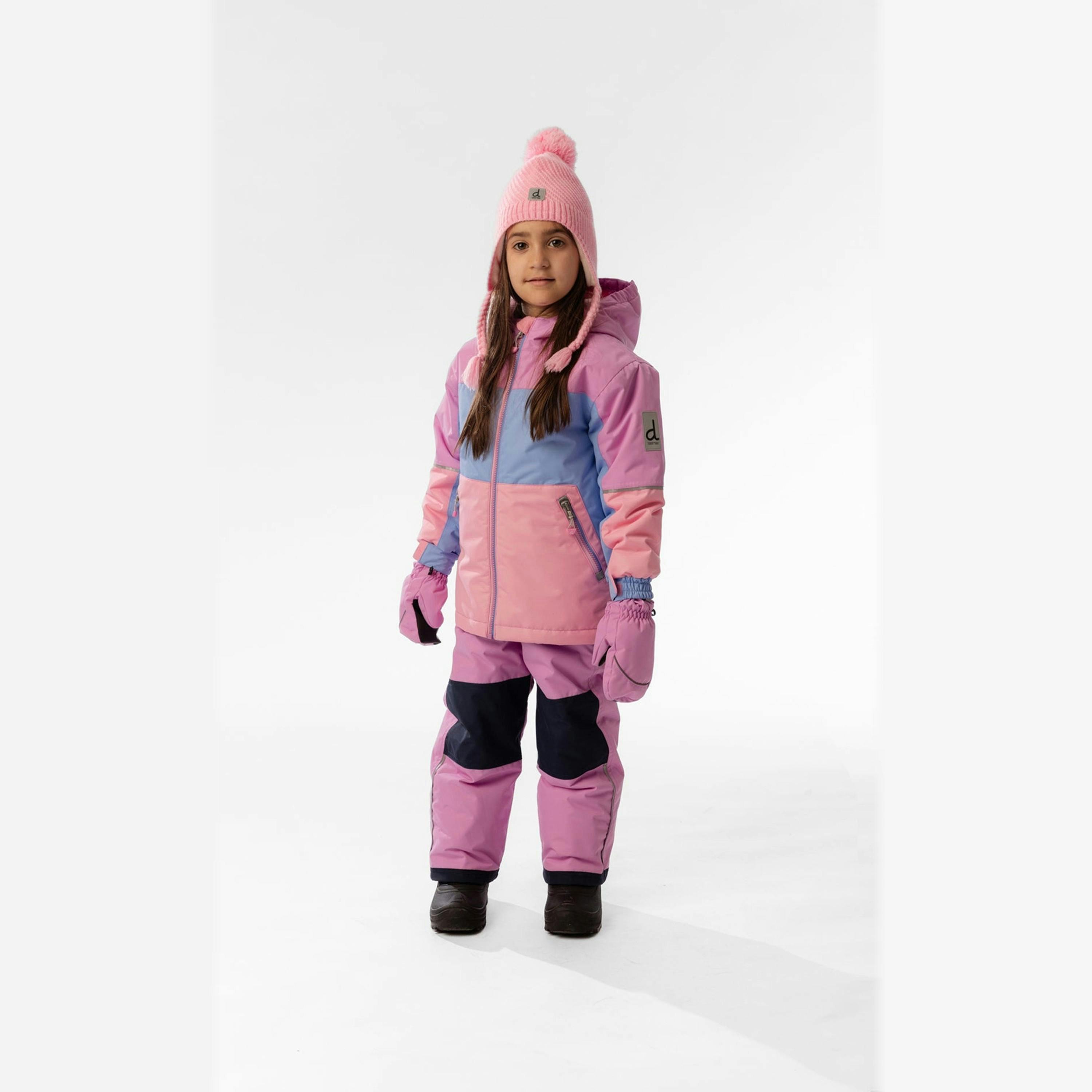 Light Weight Two Piece Chill Snowsuit Pink Blue And Mauve , view 2 of 6